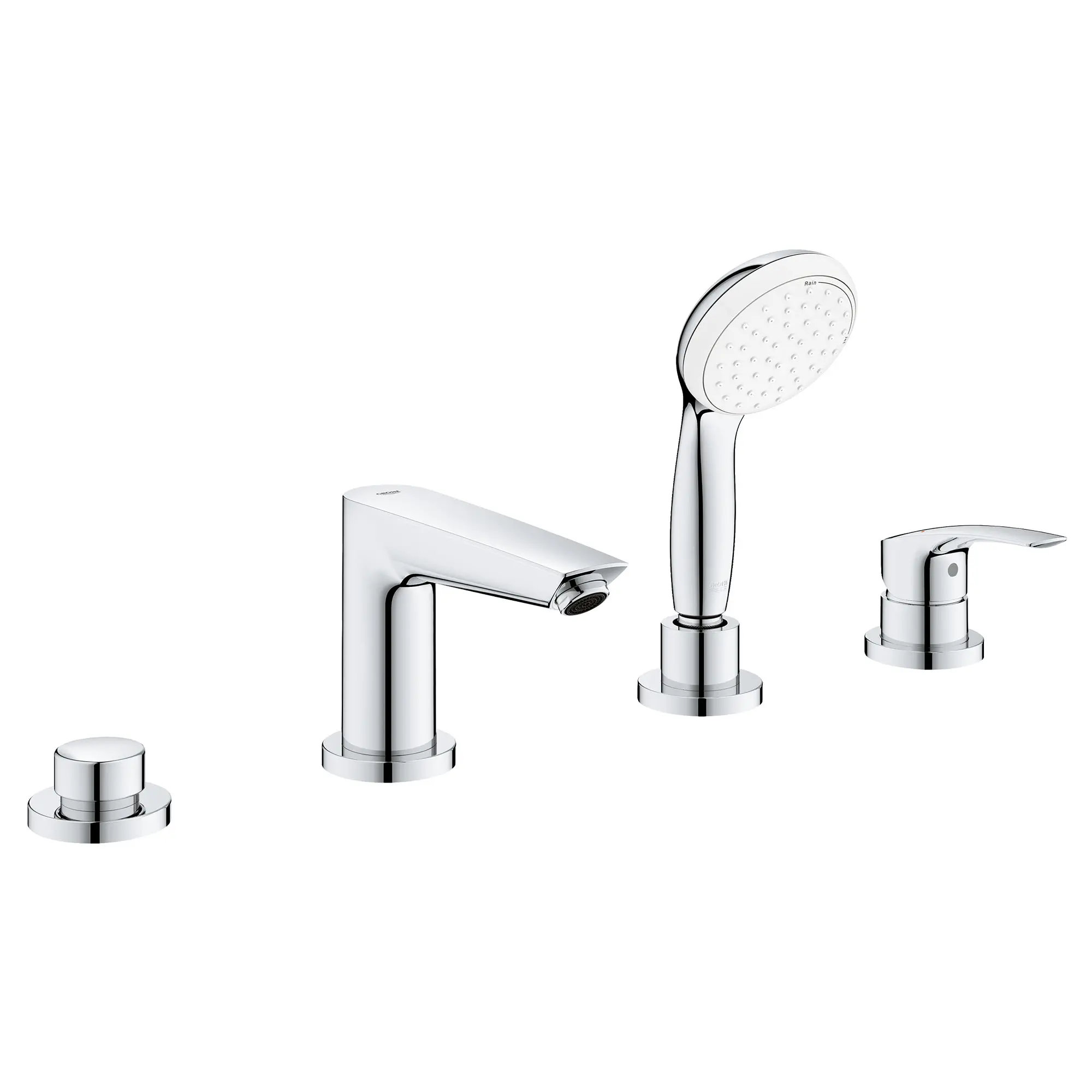 4-Hole Single Handle Deck Mount Roman Tub Faucet with 1.75 GPM (6.6 L/min) Hand Shower