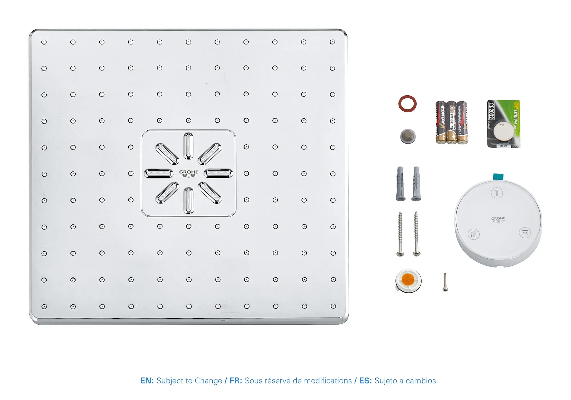 Shower Head with Remote, 12" - 2 Sprays, 1.75 GPM (6.6 L/min)