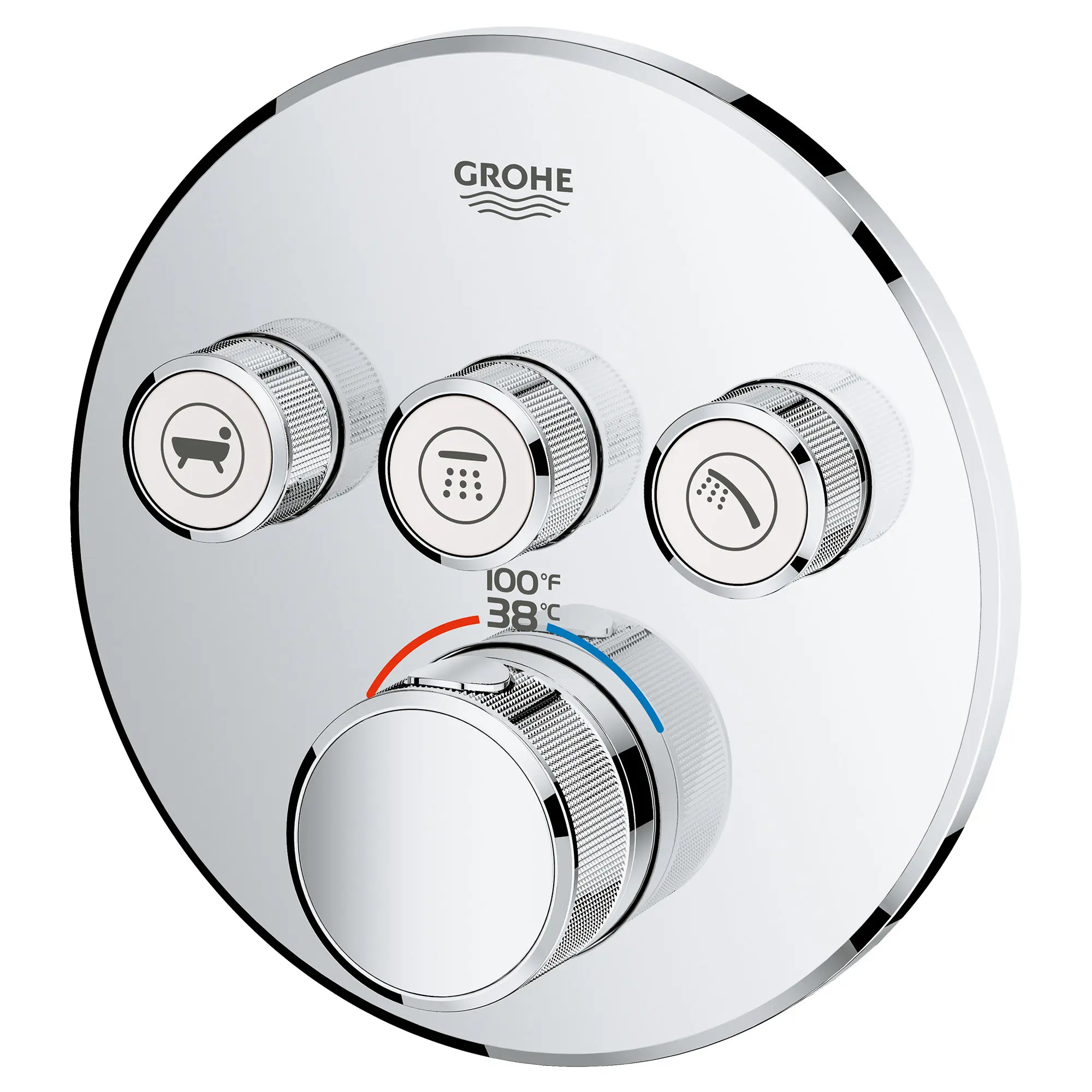 GrohTherm SmartControl Garniture de valve thermostatique à fonction triple