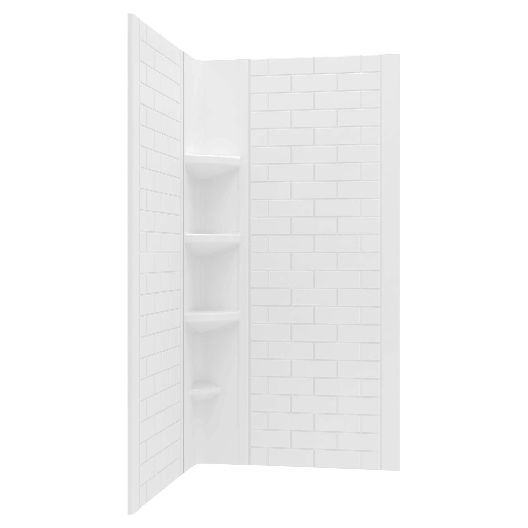 38'' Direct-to-Stud Corner Shower Wall Set