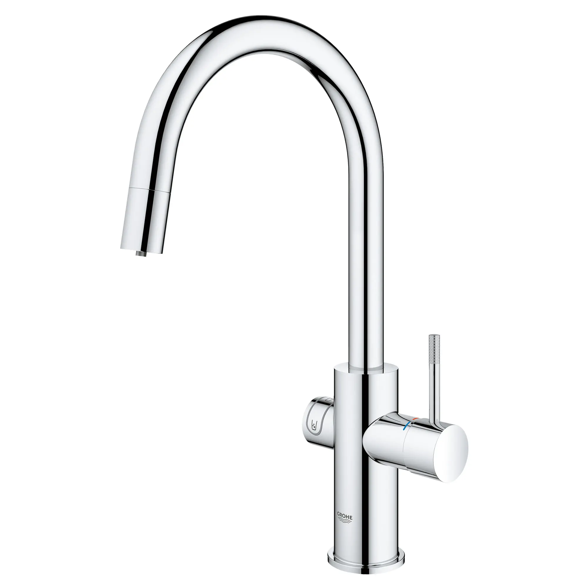 GROHE Blue Single-Handle Pull Down Kitchen Faucet Single Spray 1.75 GPM (6.6 L/min) with Chilled & Sparkling Water