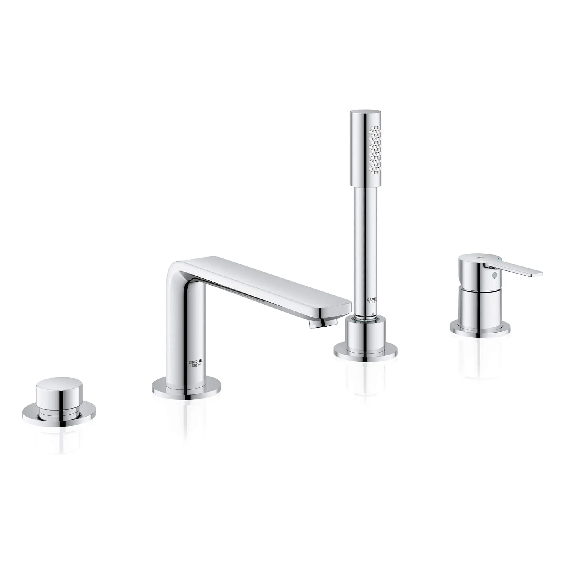 4-Hole Single-Handle Deck Mount Roman Tub Faucet with 1.75 GPM (6.6 L/min) Hand Shower