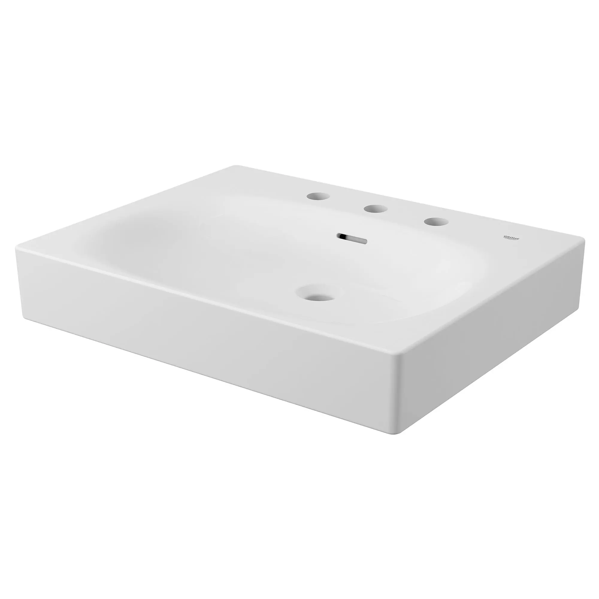 Wall Mount 24" Bathroom Sink, 3-hole