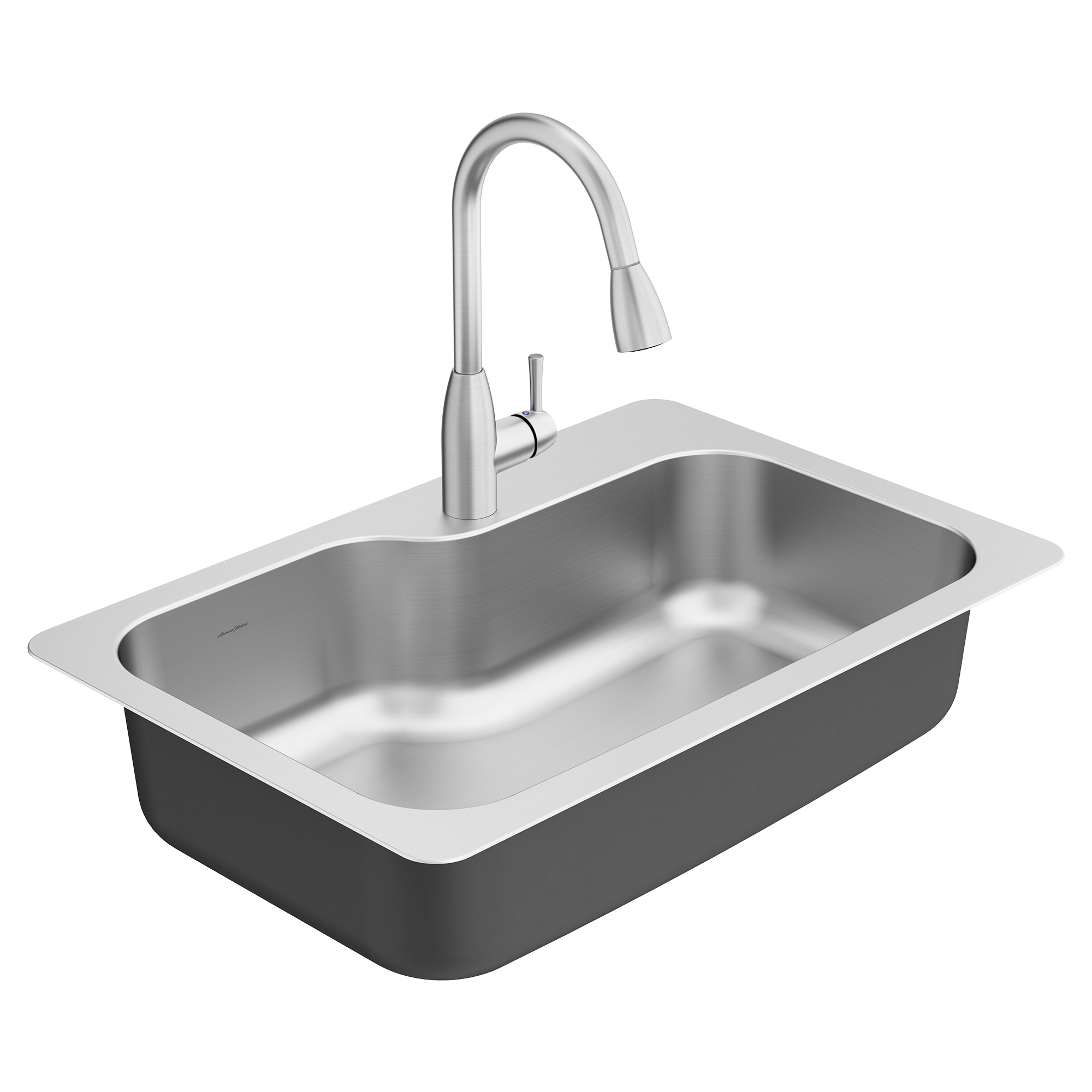 Presenza 33'' L Single Bowl Stainless Steel Kitchen Sink