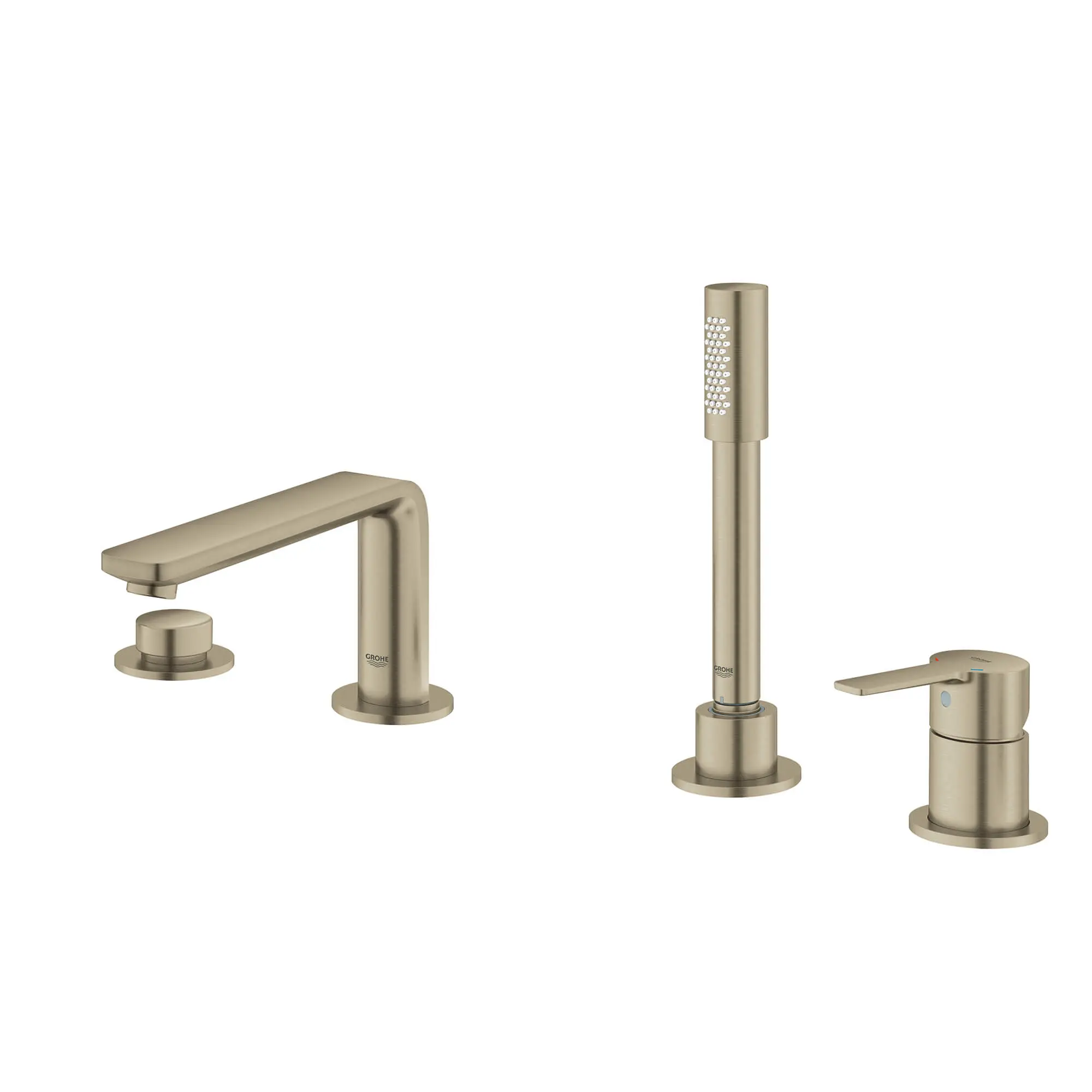 4-Hole Single-Handle Deck Mount Roman Tub Faucet with 6.6 L/min (1.75 gpm) Hand Shower