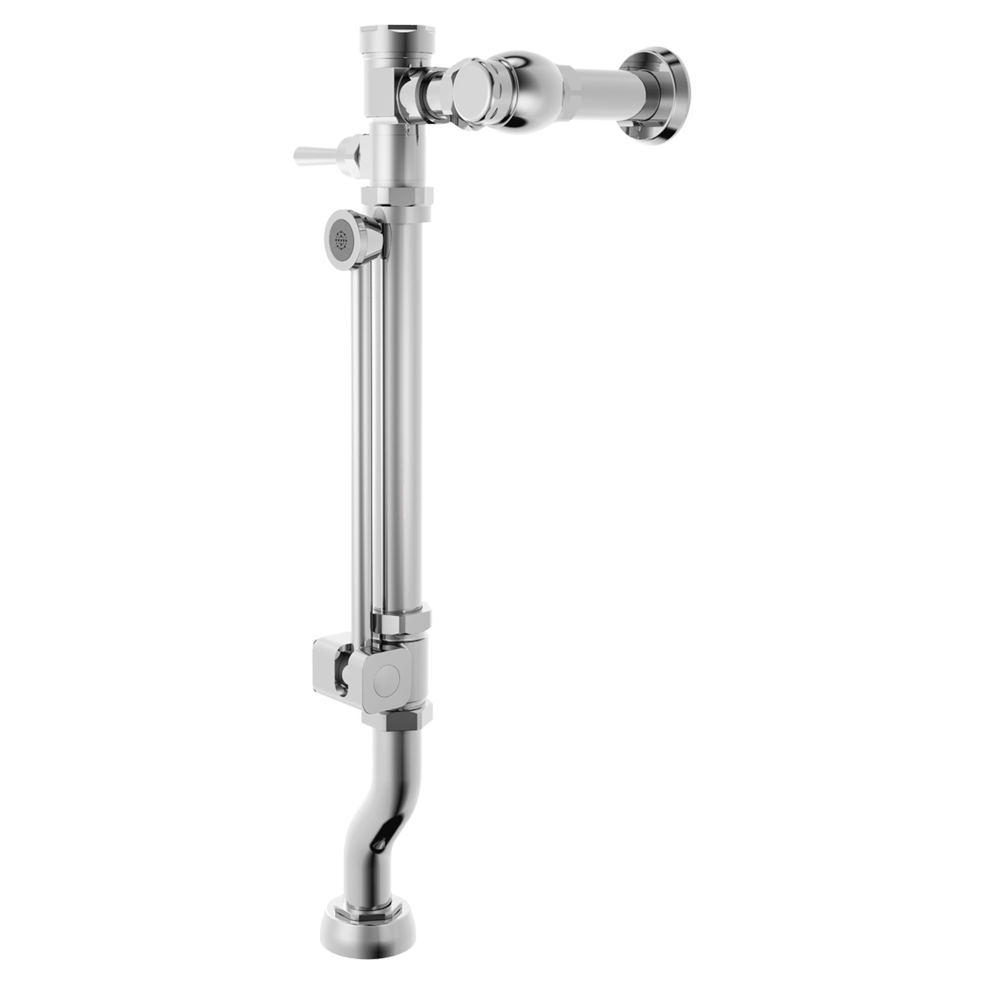 Ultima Manual Flush Valve With Bedpan Washer Assembly, Offset Tube, 1.28 gpf/4.8 Lpf