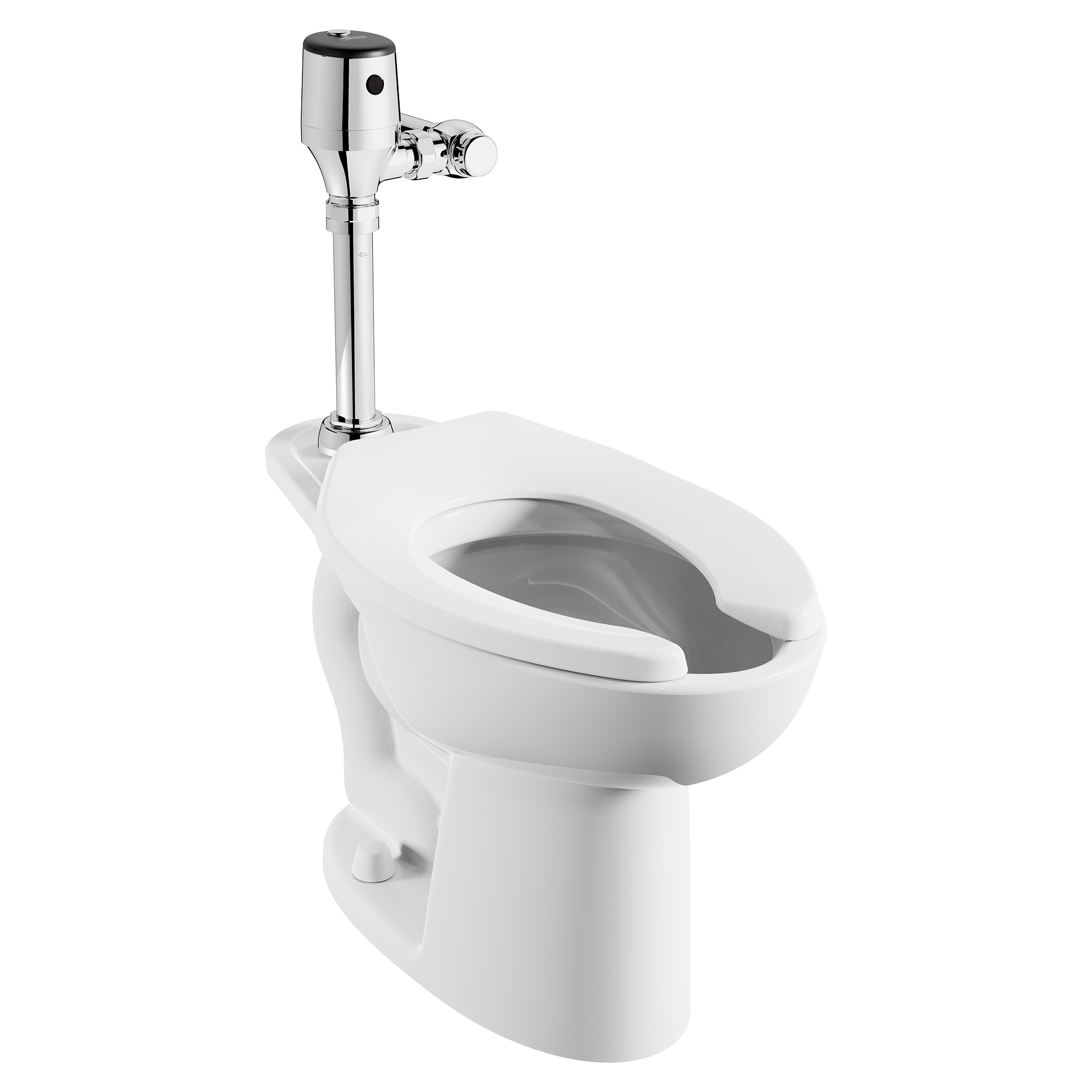 UltimaMC SelectronicMC - Robinet de chasse d'eau pour toilettes exposées, à diaphragme, pile, double chasse 1,28/1,1 gpc (4,8/4,2 Lpc)