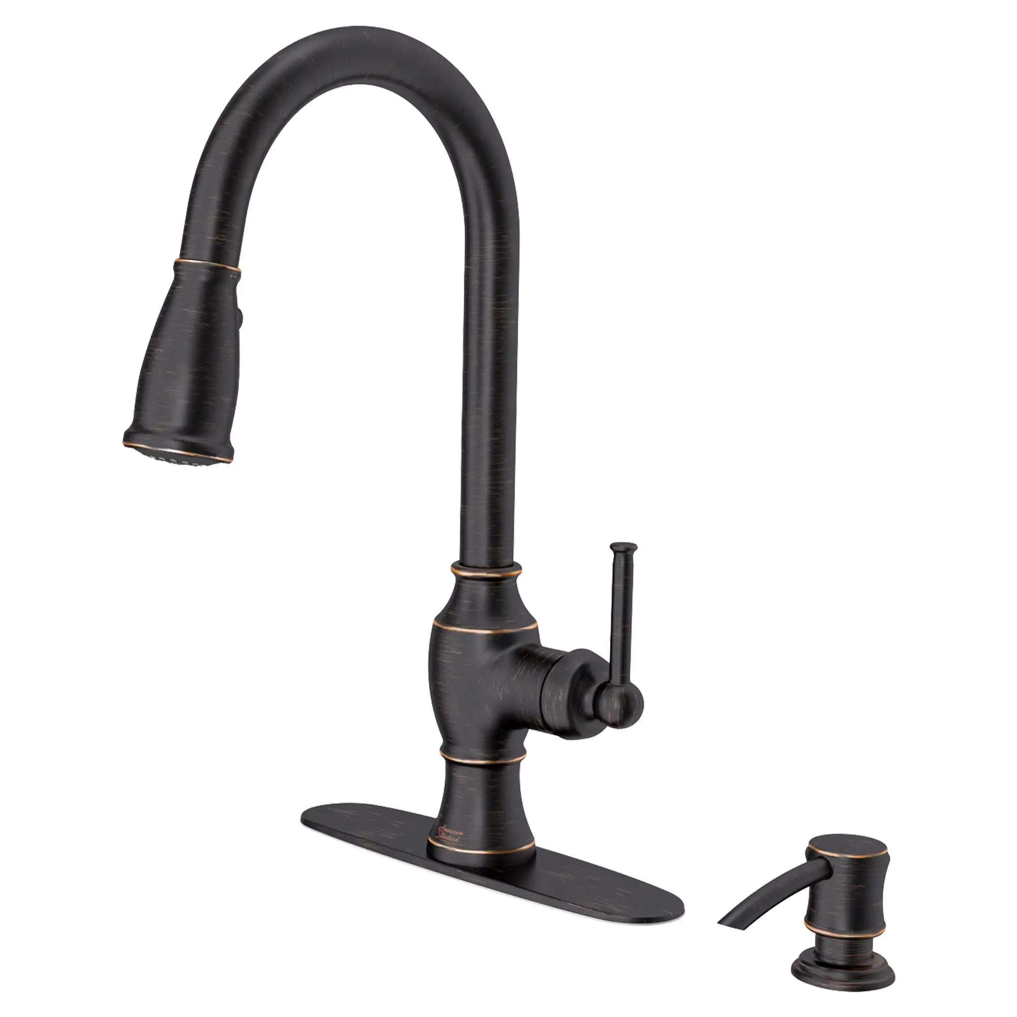 Marchand Single Handle Pull-Down Sprayer Kitchen Faucet in Legacy Bronze Marchand Single Handle Pull-Down Sprayer Kitchen Faucet in Legacy Bronze