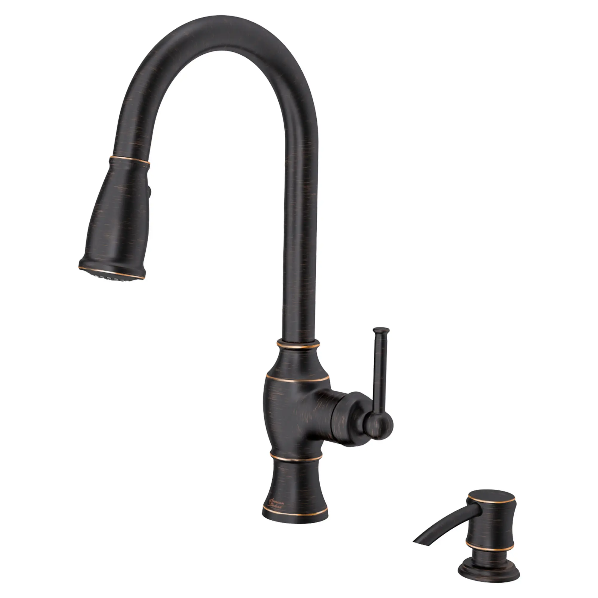 Marchand Single Handle Pull-Down Sprayer Kitchen Faucet in Legacy Bronze Marchand Single Handle Pull-Down Sprayer Kitchen Faucet in Legacy Bronze