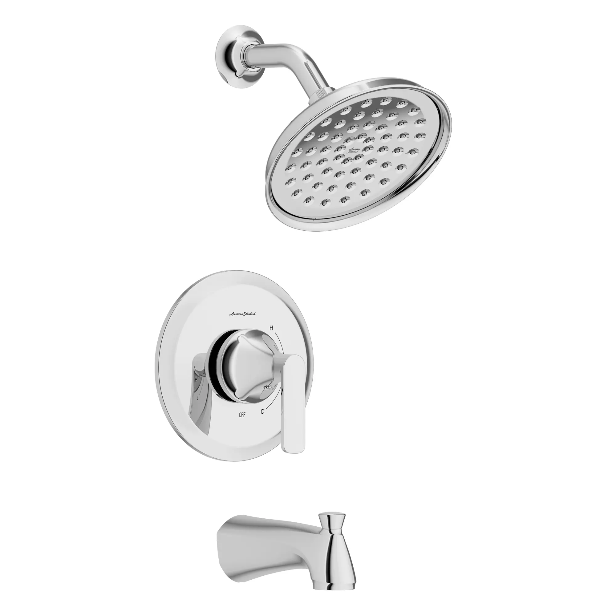 Kit de garniture bain et douche Corsham 1,8 gpm/6,8 L/min avec pomme de douche à économie d’eau, double cartouche céramique à pression équilibrée et poignée à levier