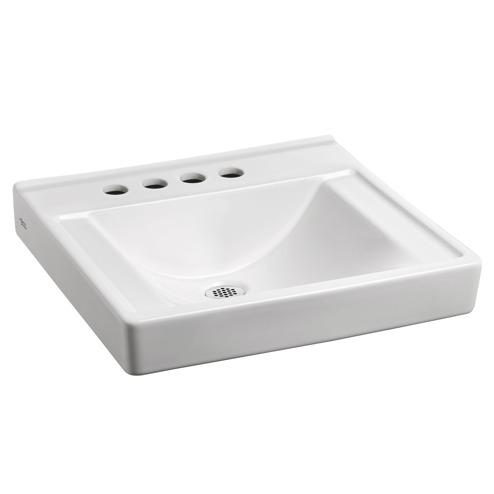 Decorum® Wall-Hung EverClean® Sink Less Overflow with 4-Inch Centerset and Extra Left-Hand Hole