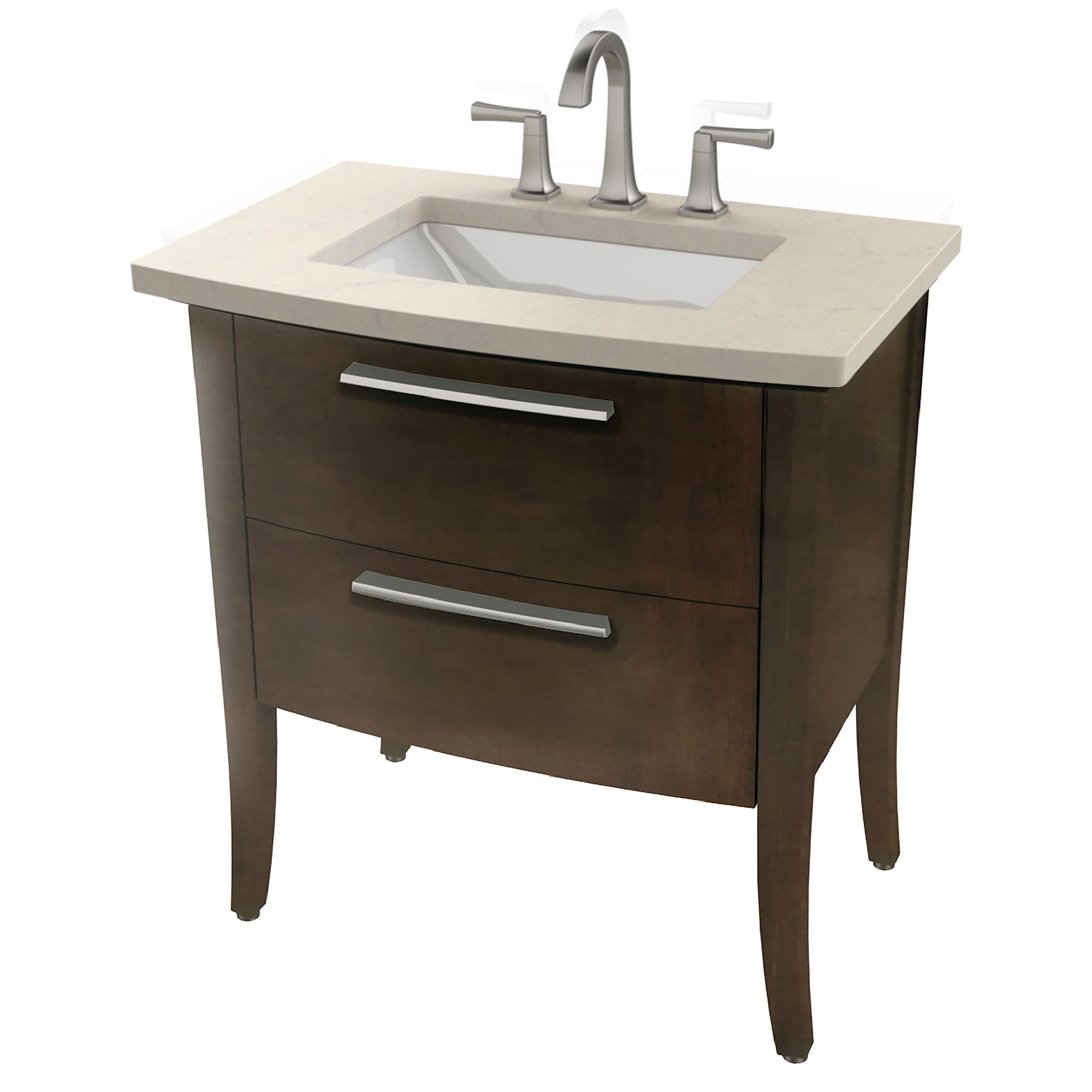 Quartz Top with 8-Inch Widespread for Townsend® Under Counter Sink