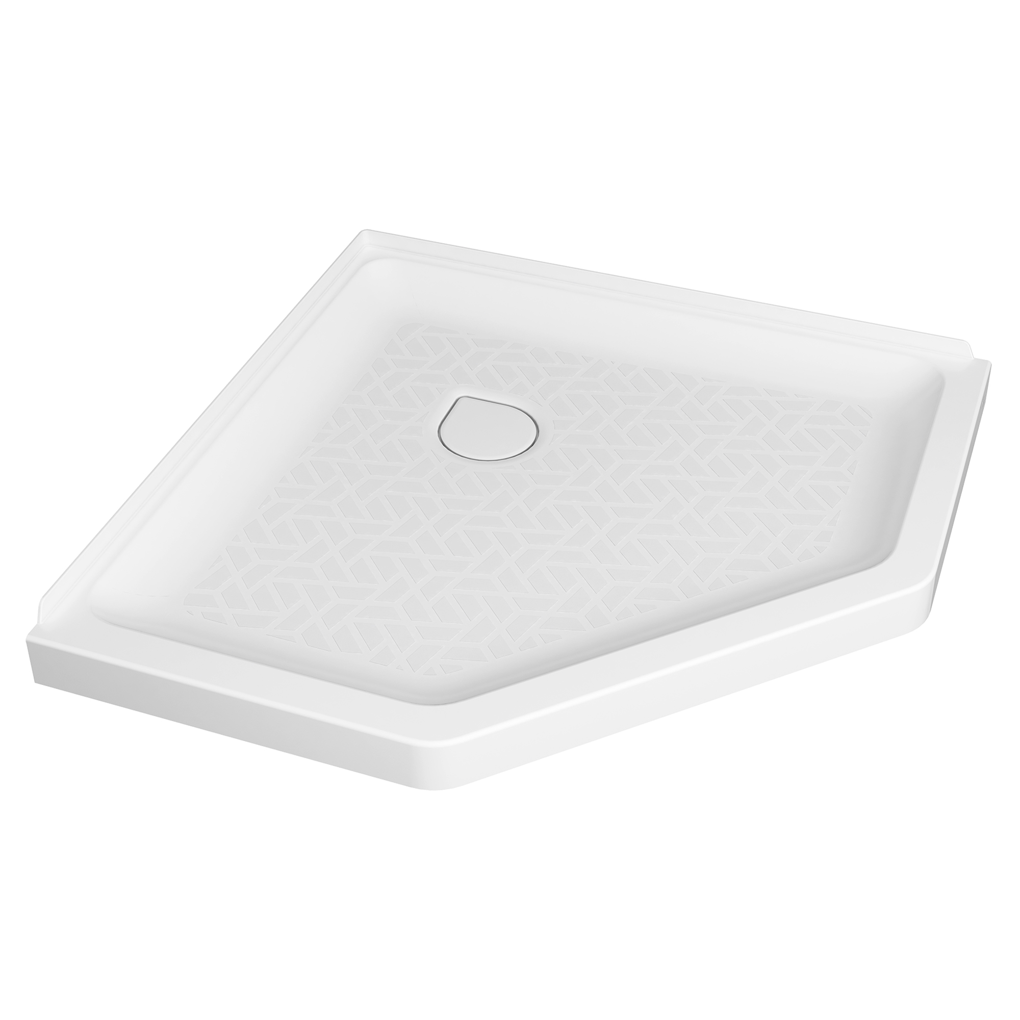 Elevate 38-inch Neo-Angle Base with Center Drain Outlet