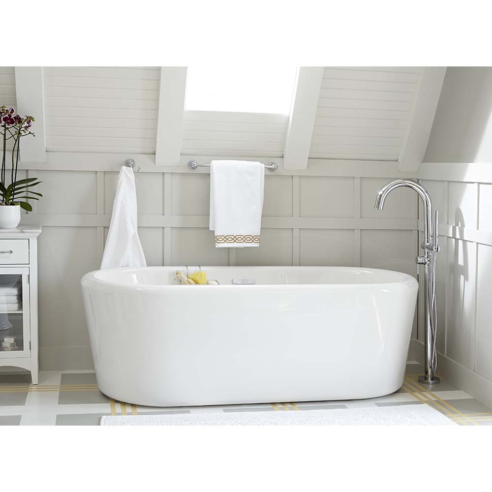 Kipling™ Ovale™ 70 x 32-Inch Freestanding Bathtub Center Drain With Integrated Overflow