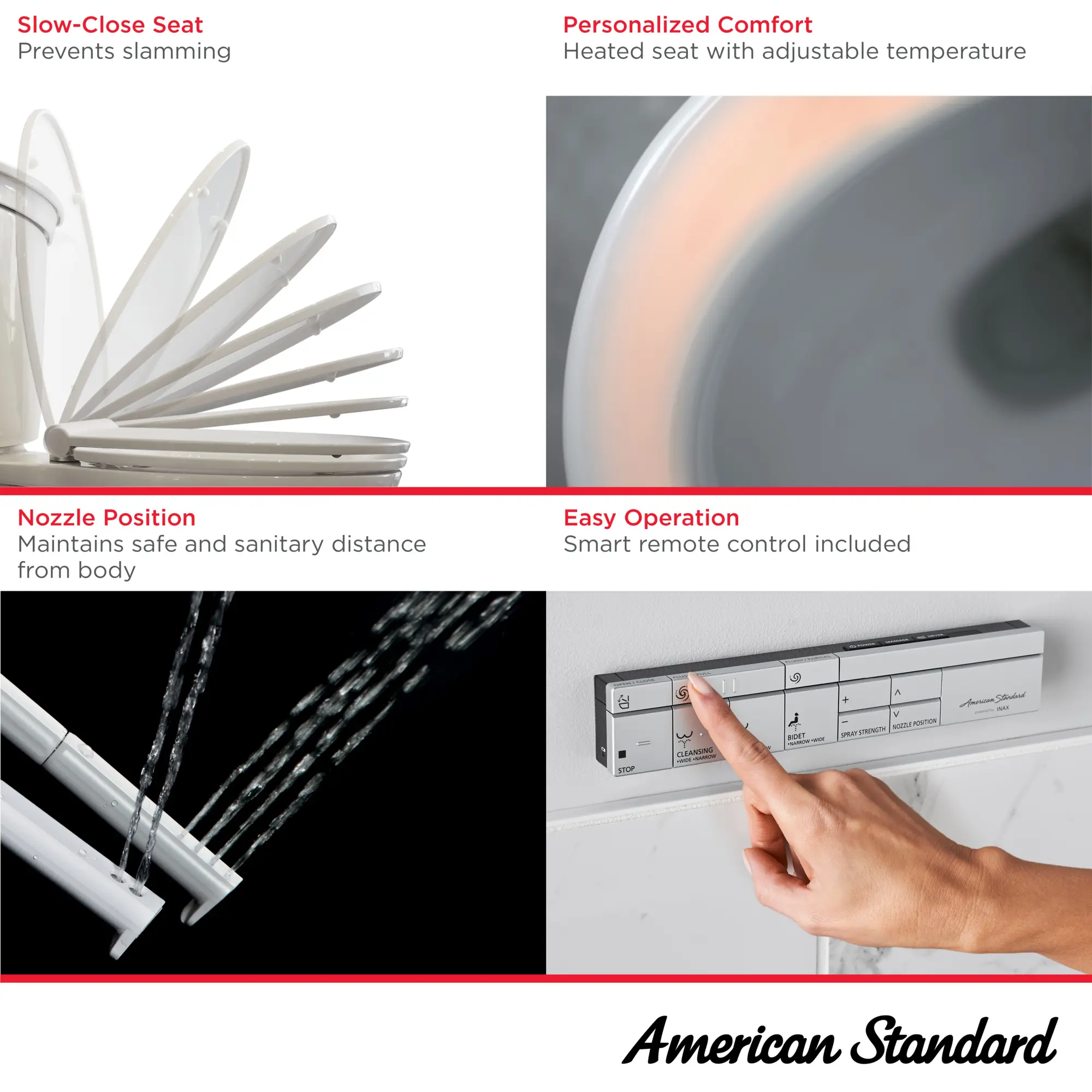 Advanced Clean® 100 1.32 gpf/4.9 Lpf and 0.92 gpf/3.4 Lpf SpaLet® Bidet Toilet