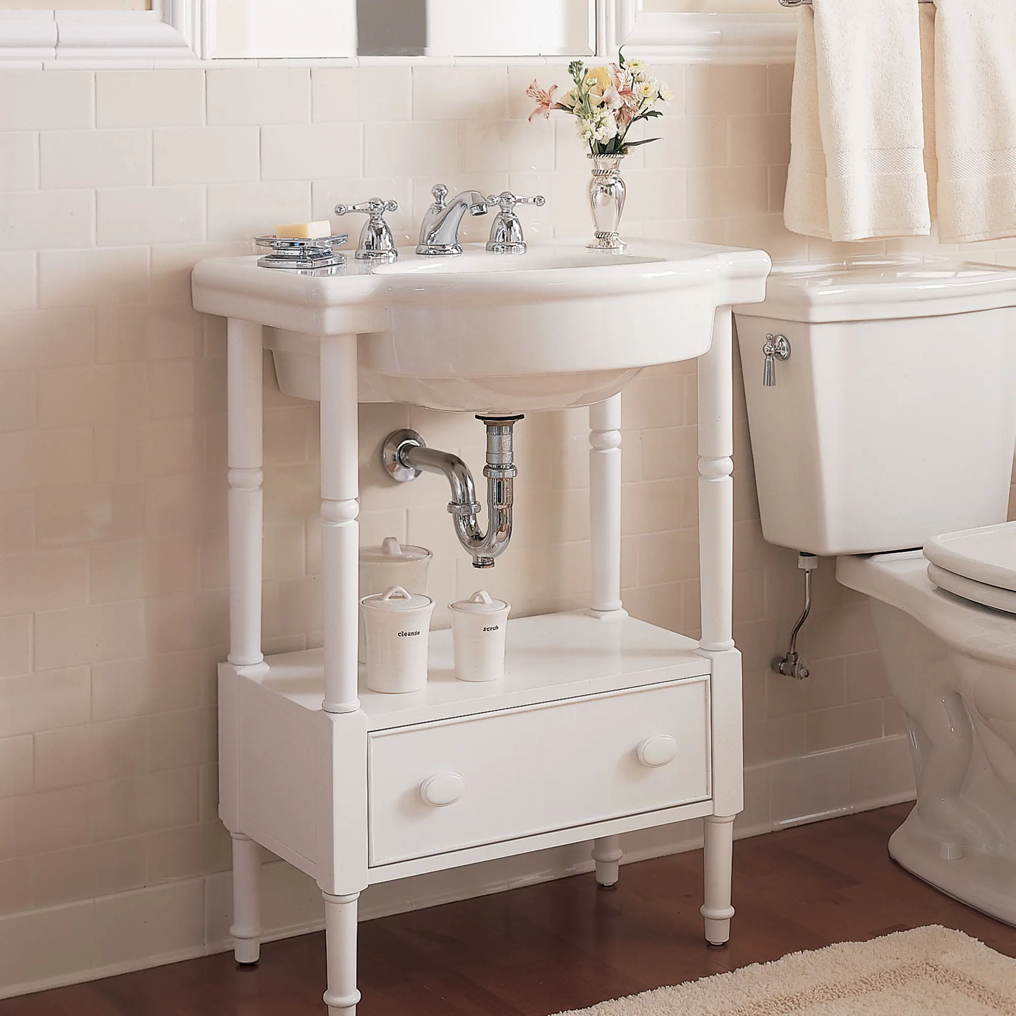 Retrospect® 8-Inch Widespread Pedestal Sink Top