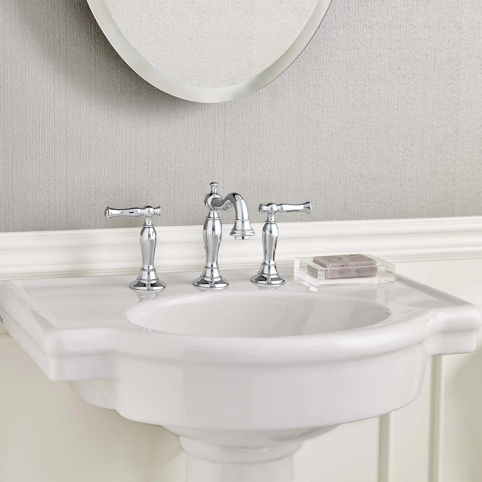 Retrospect® 8-Inch Widespread Pedestal Sink Top and Leg Combination