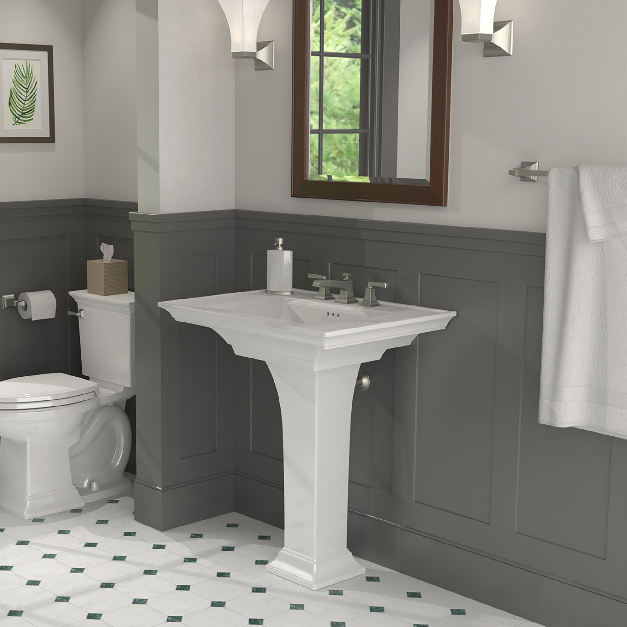 Town Square™ S 8-Inch Widespread Pedestal Sink Top and Leg Combination