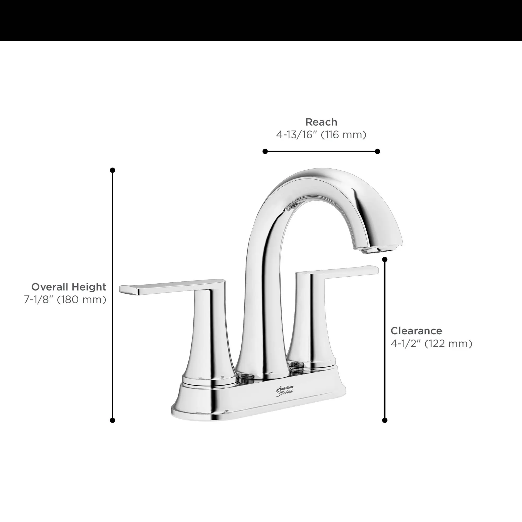 Corsham 4-Inch Centerset Two-Handle Bathroom Faucet 1.2 gpm/4.5 L/min with Lever Handle