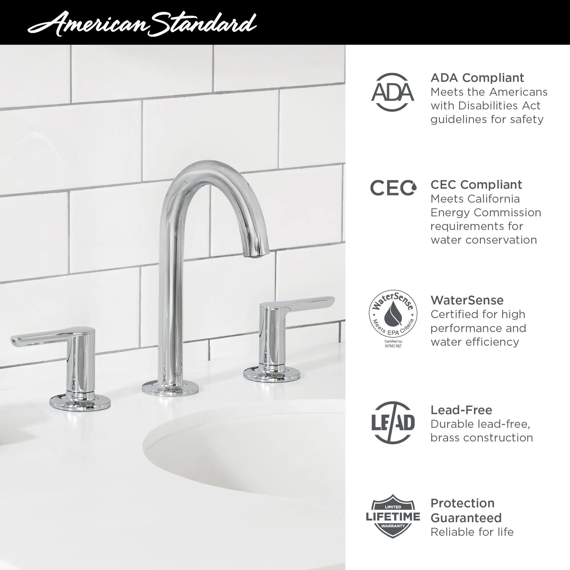 Studio® S 8-Inch Widespread 2-Handle Bathroom Faucet 1.2 gpm/4.5 L/min With Lever Handles