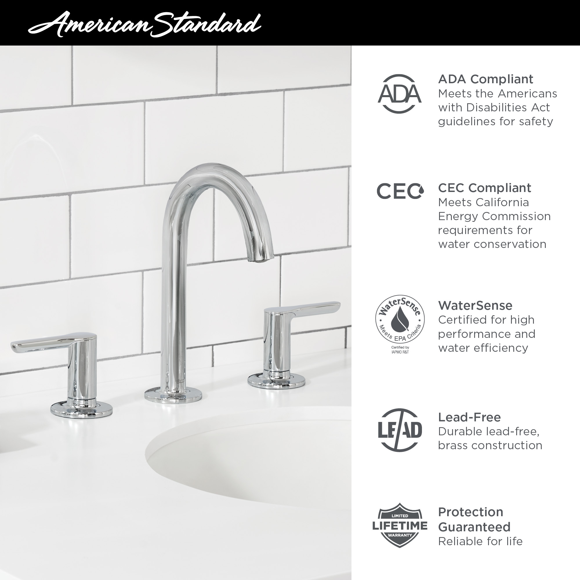 Studio™ S 8-Inch Widespread 2-Handle Bathroom Faucet 1.2 gpm/4.5 L/min With Lever Handles