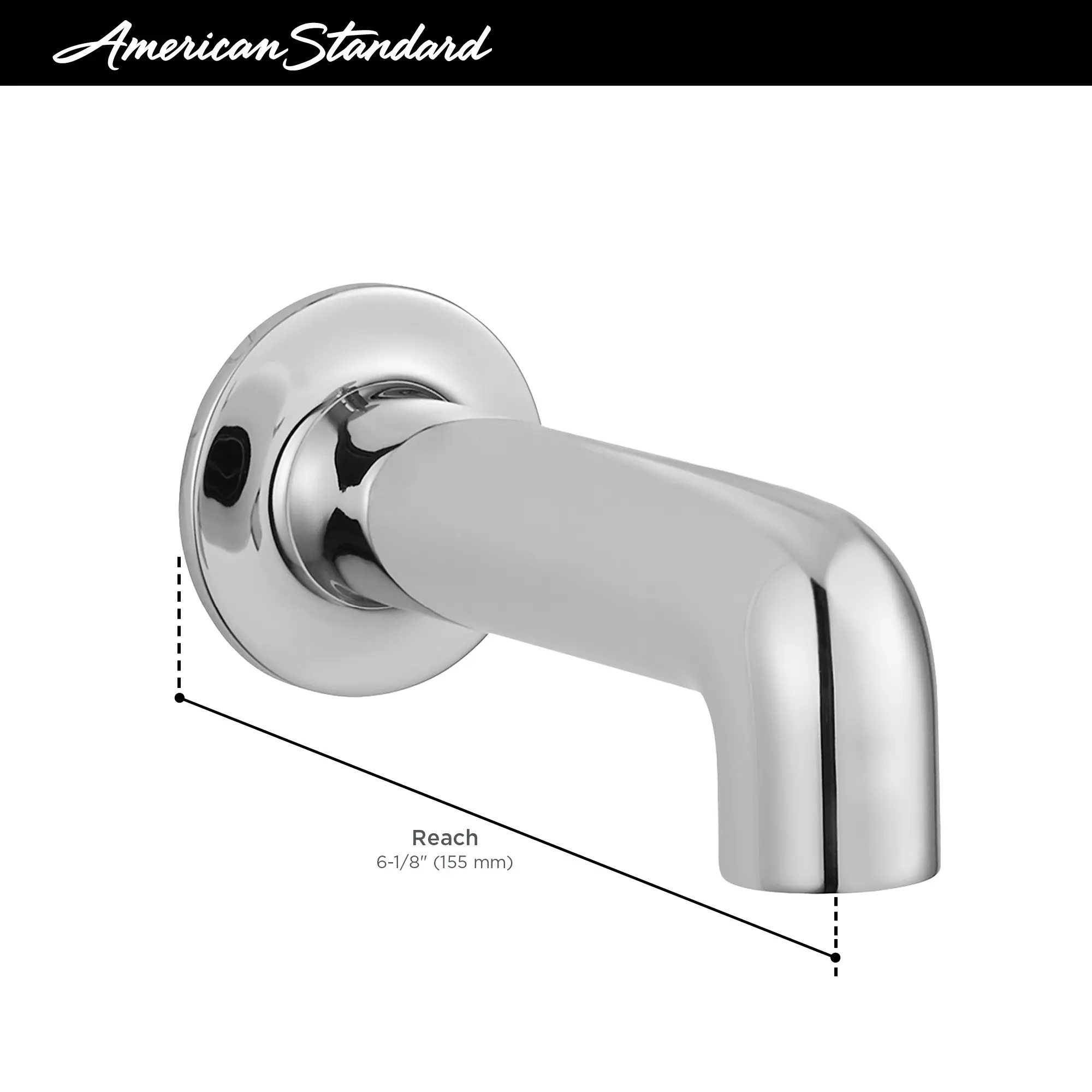 Studio® S 6-Inch Slip-On Non-Diverter Tub Spout