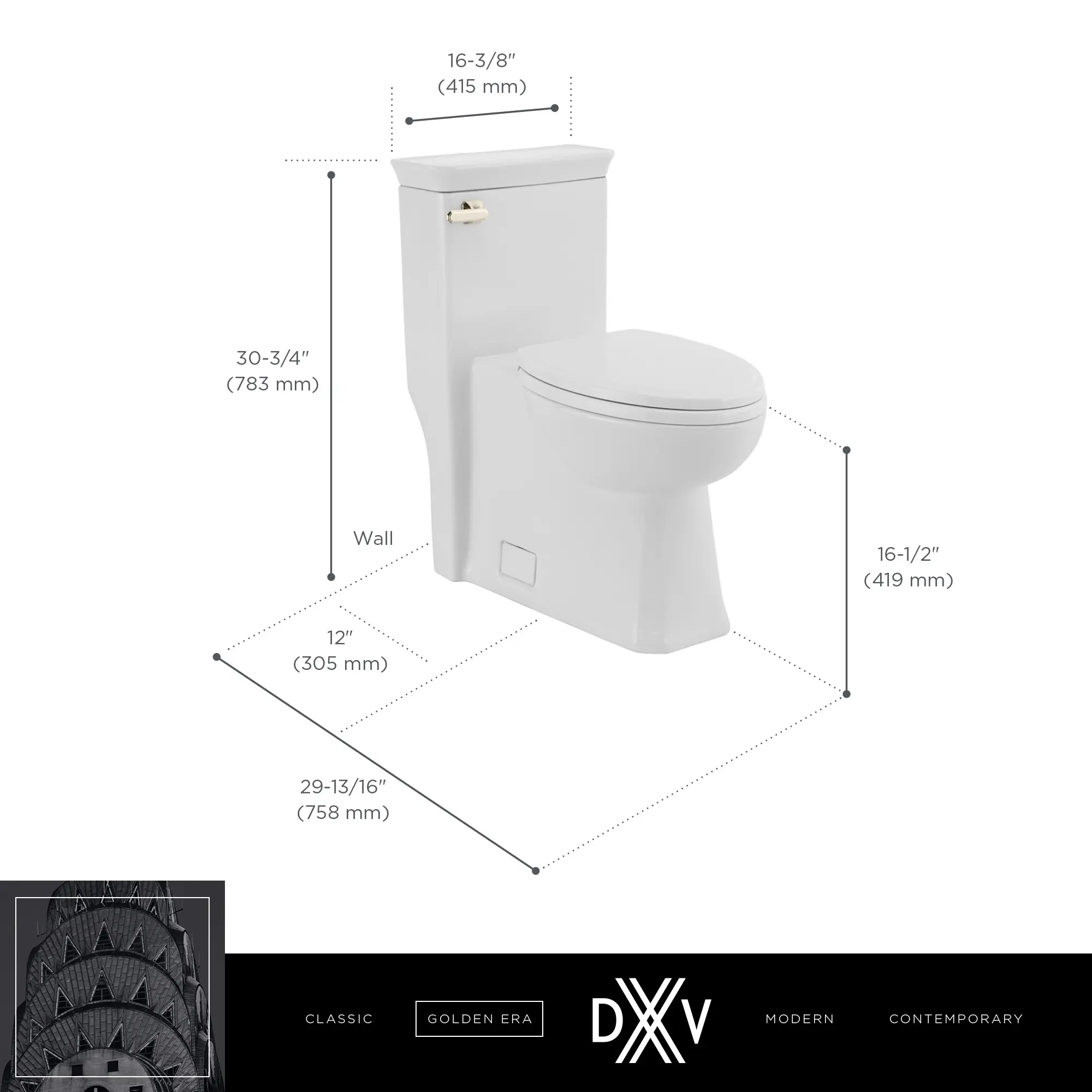 Belshire®  One-Piece Chair Height Elongated Toilet with Seat