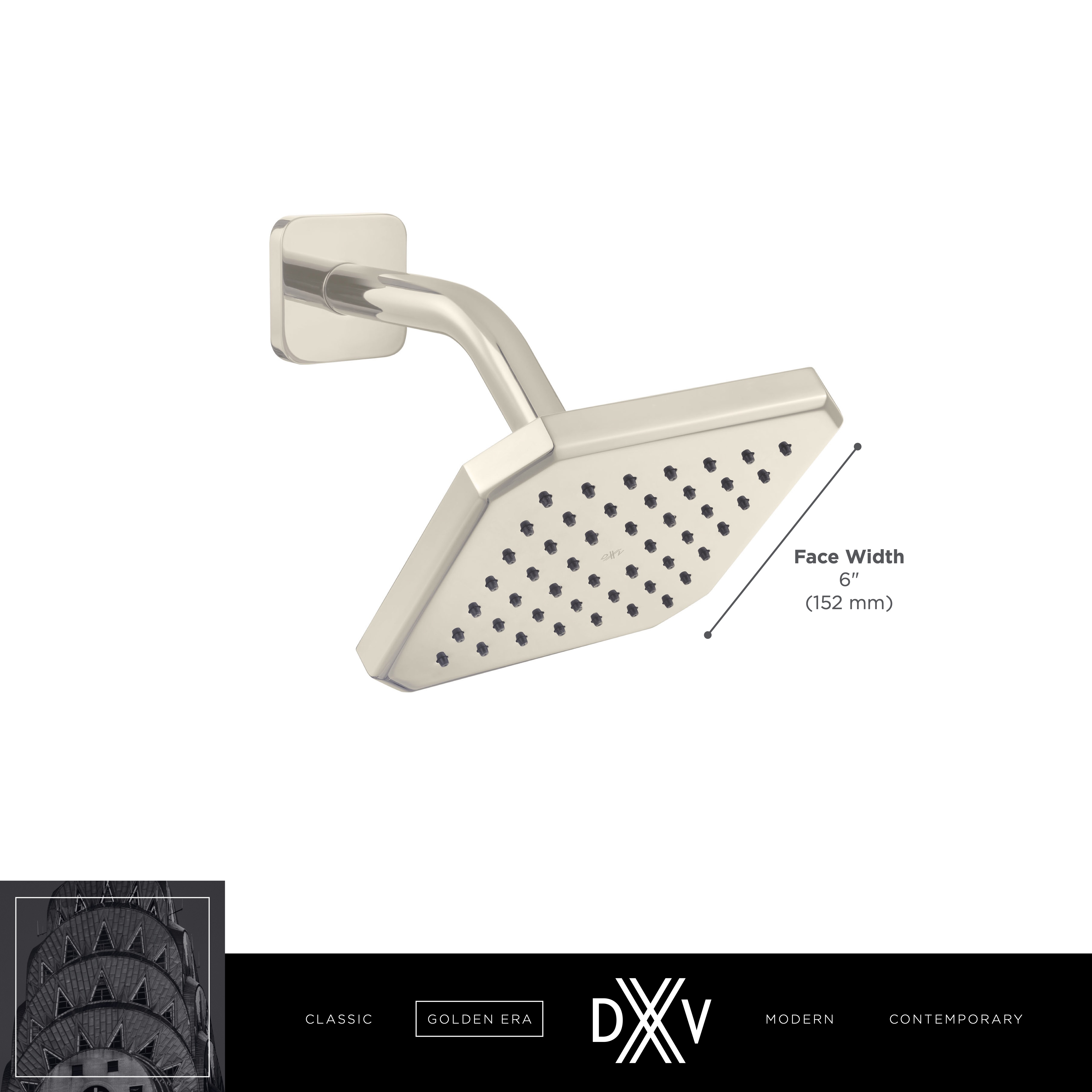 Belshire® Single Function 6 in. Square Showerhead