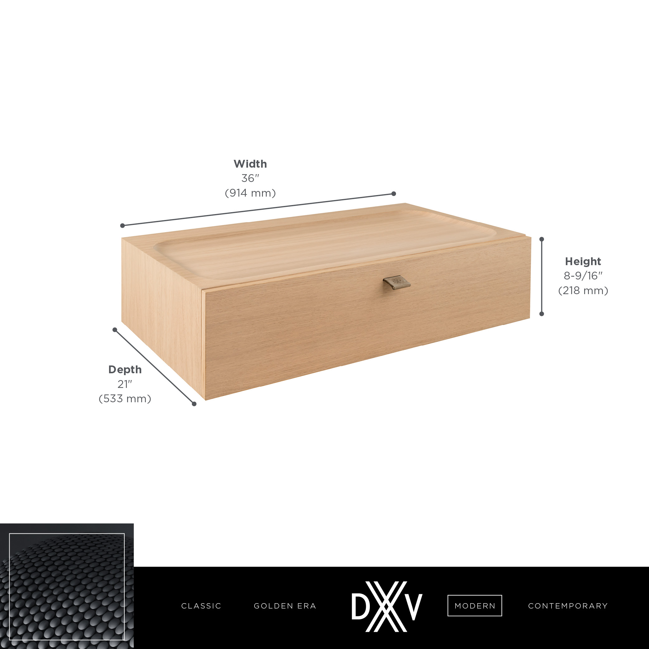 DXV Modulus® 36 in. Wall-Hung Drawer Unit