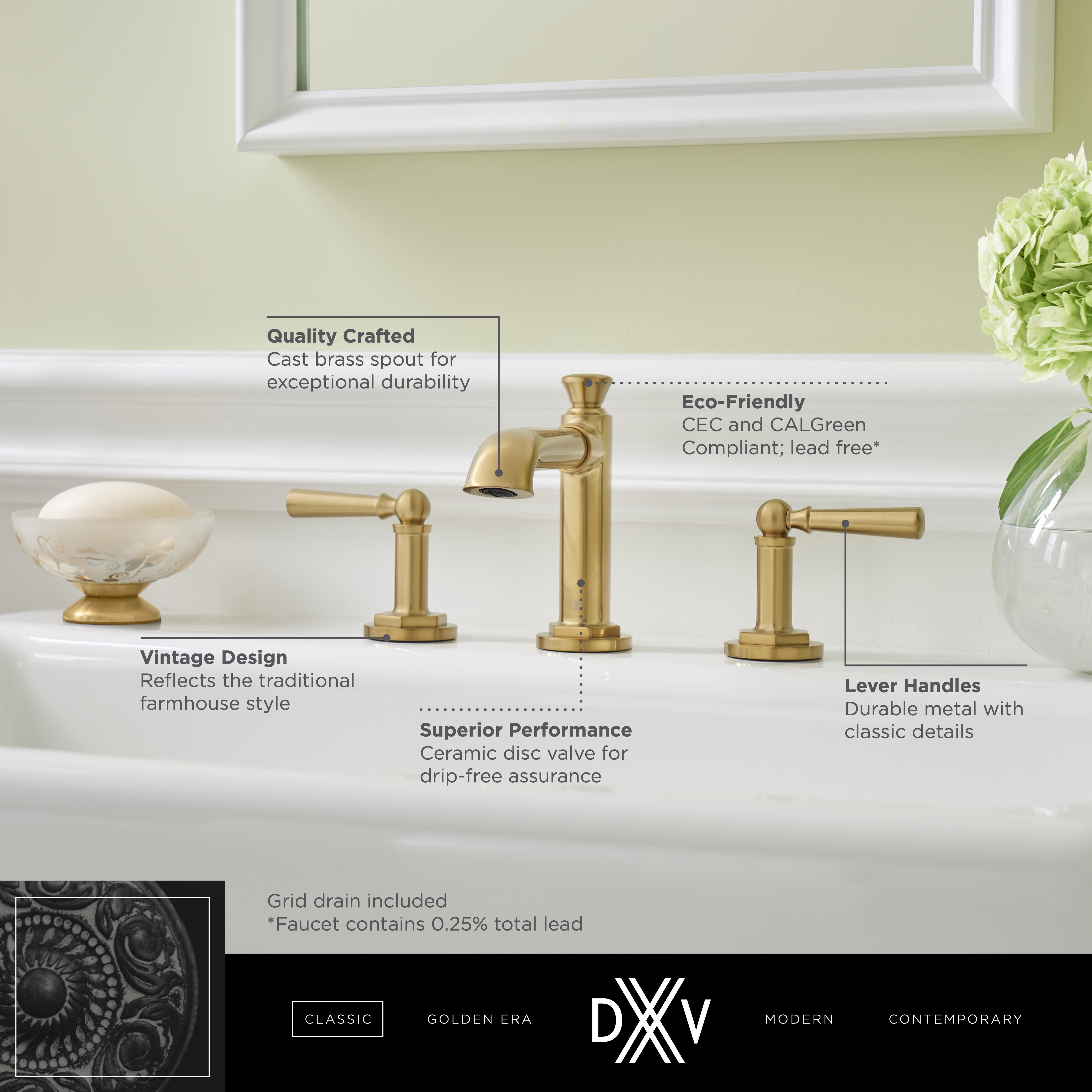 Oak Hill™ High Spout Widespread With Lever Handles