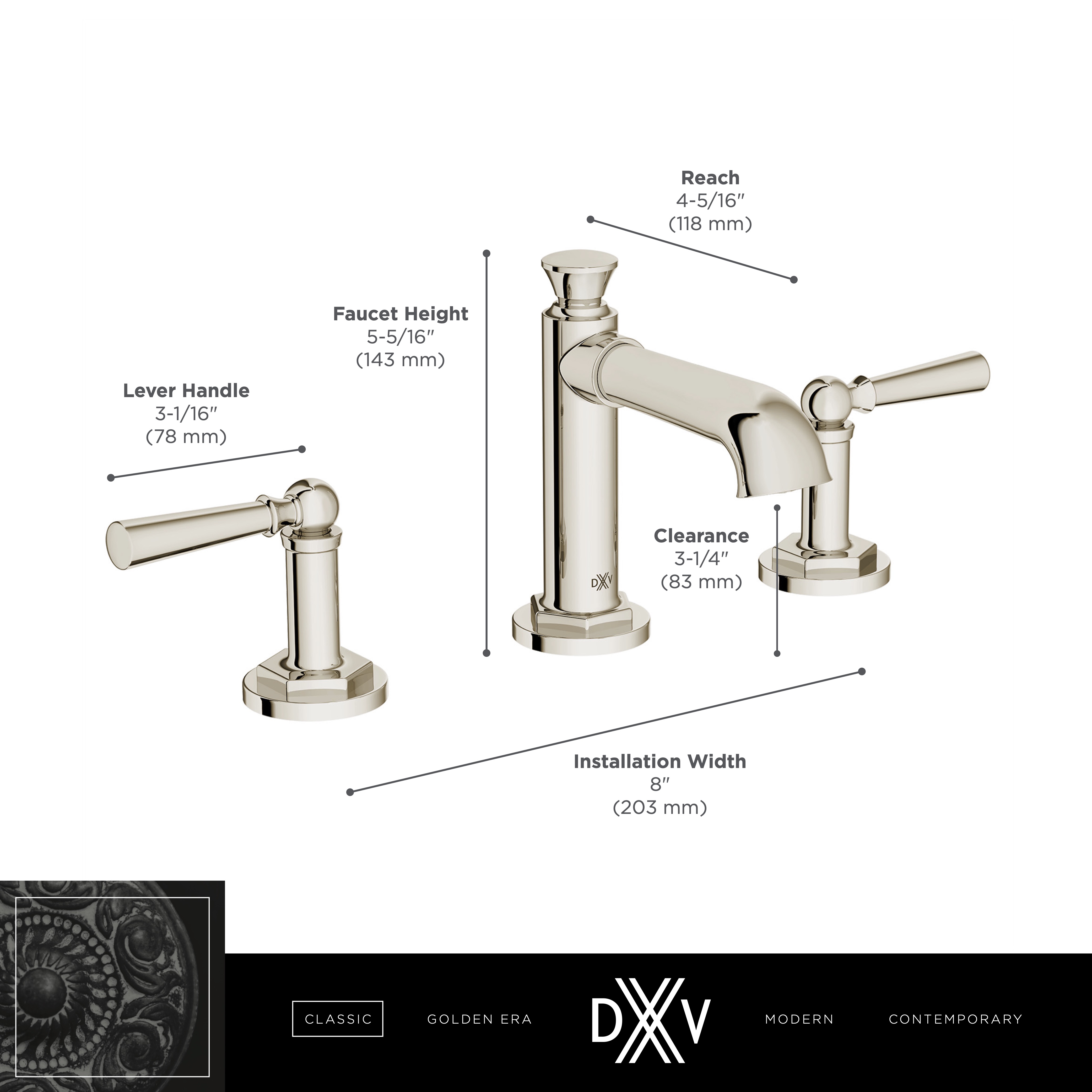 Oak Hill® High Spout Widespread With Lever Handles