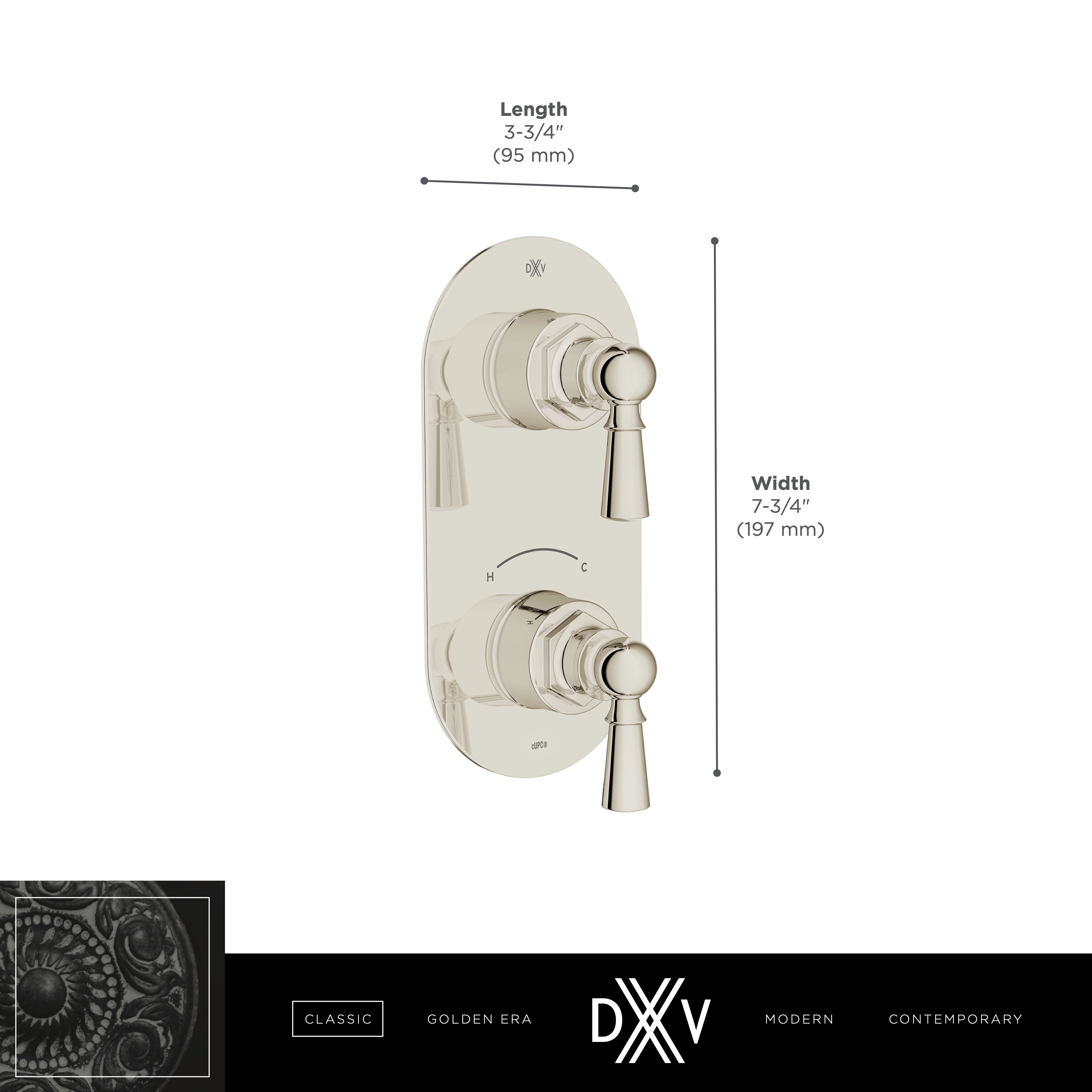 Oak Hill® 2-Handle Thermostatic Valve Trim Only with Lever Handles