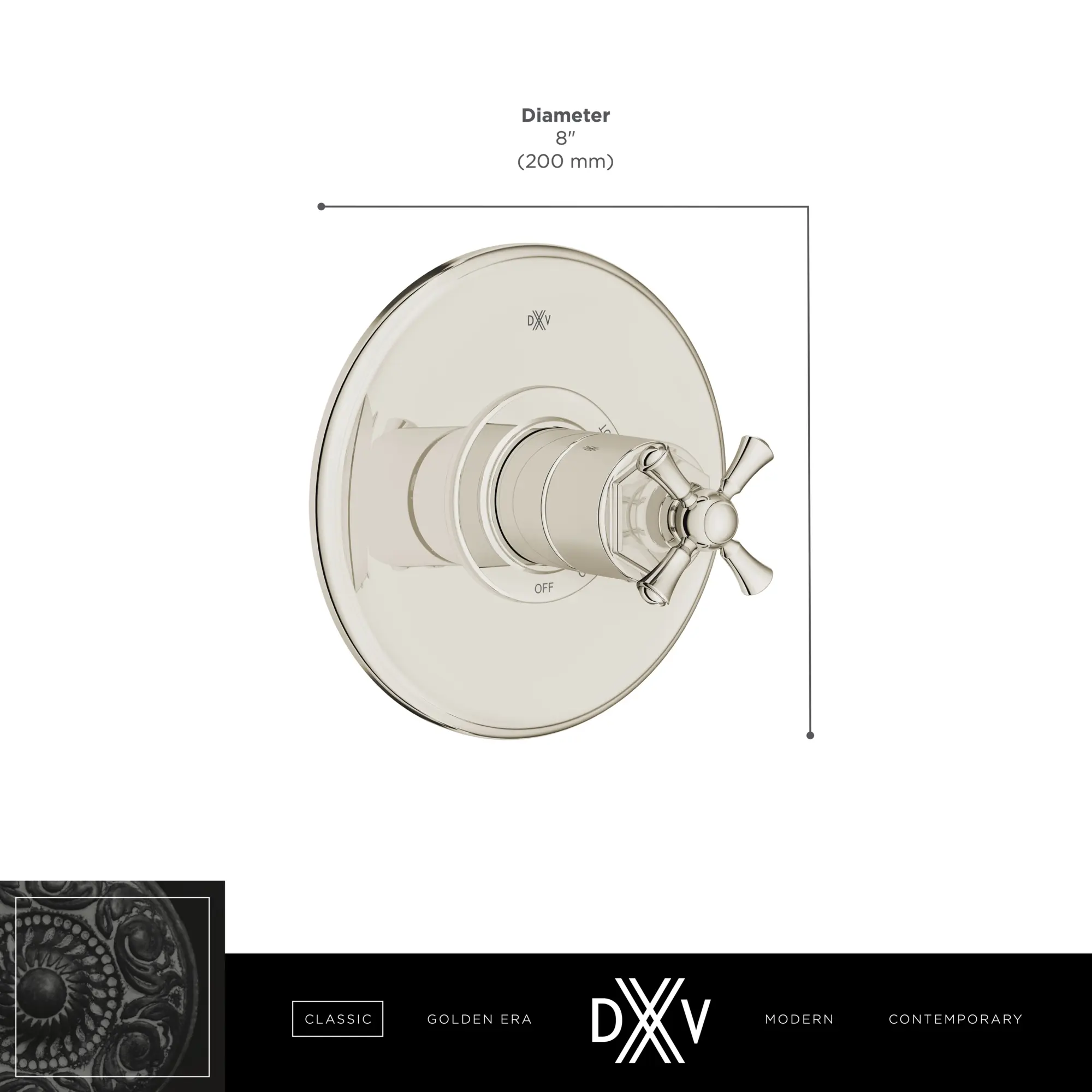 Oak Hill® Single Handle Pressure Balance Valve Trim Only with Cross Handle