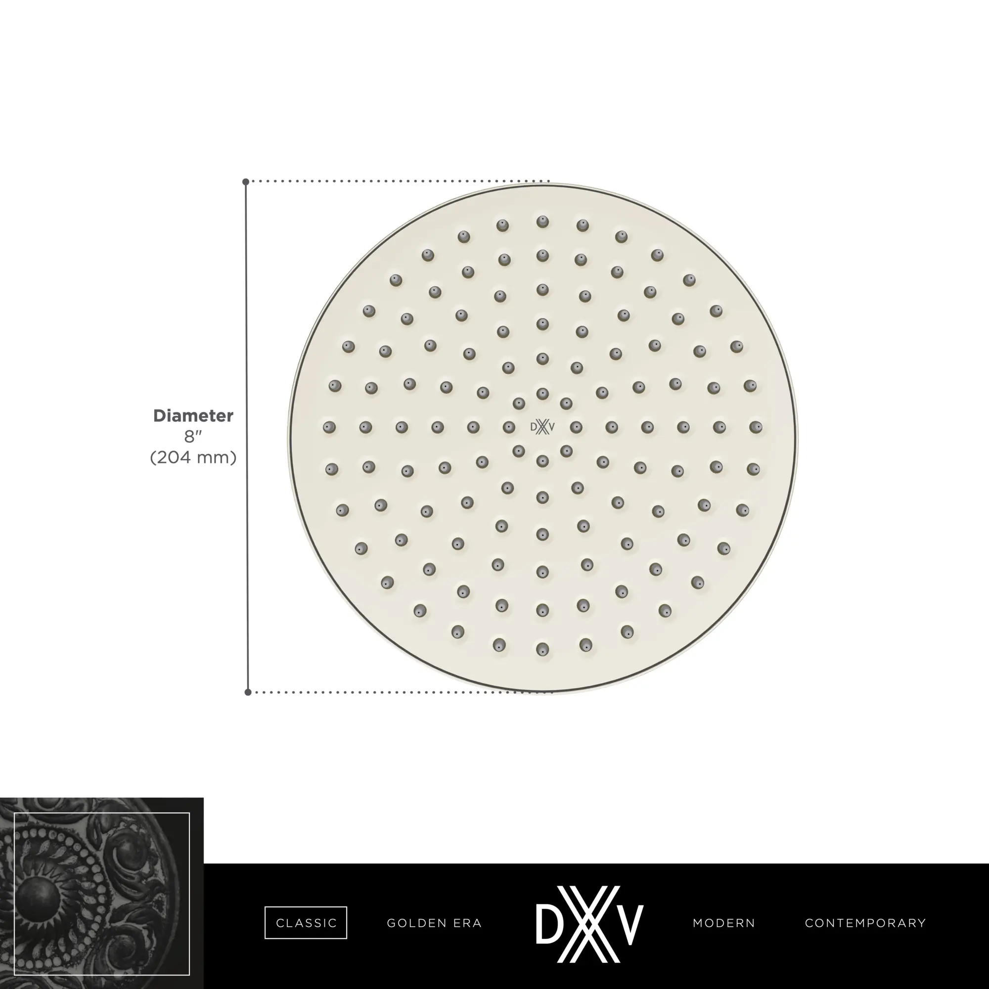 Oak Hill® Single Function 10 in. Round Rain Can Showerhead