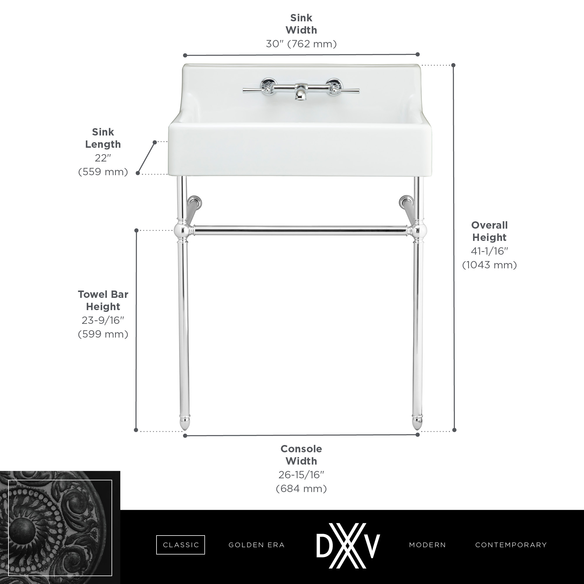 Oak Hill® 30 in. Console Legs