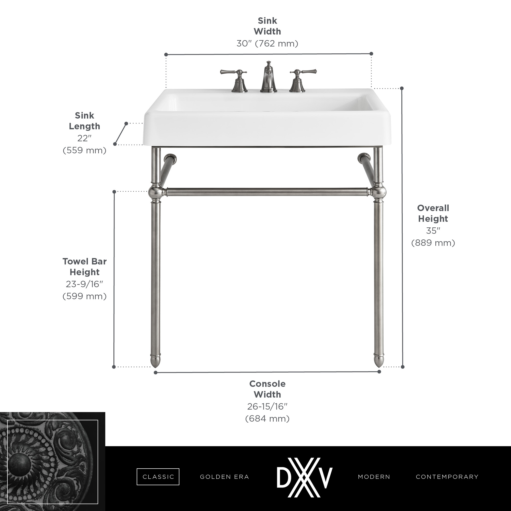 Oak Hill® 30 in. Console Legs