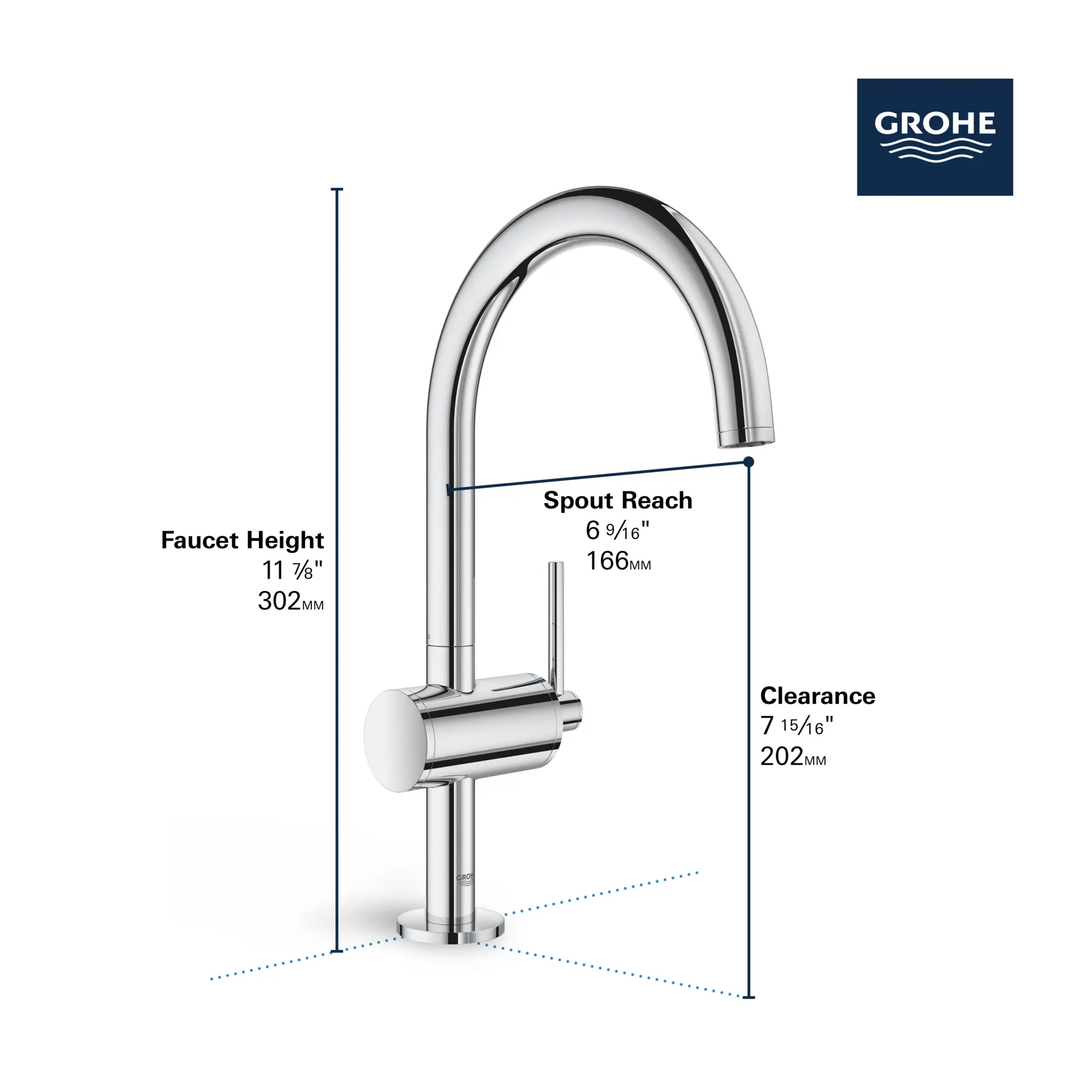 Single Hole Single-Handle L-Size Bathroom Faucet 4.5 L/min (1.2 gpm)