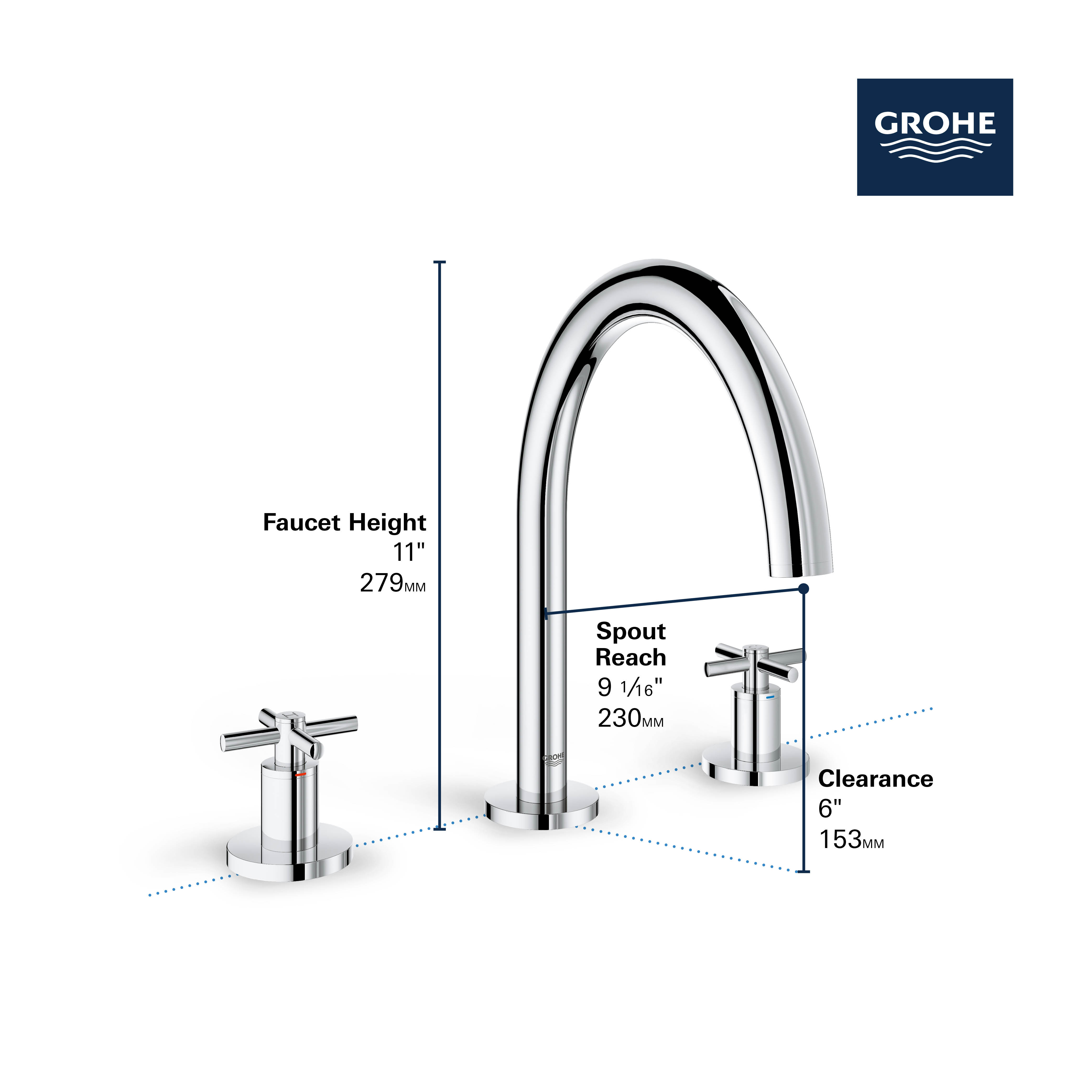 3-Hole 2-Handle Deck Mount Roman Tub Faucet