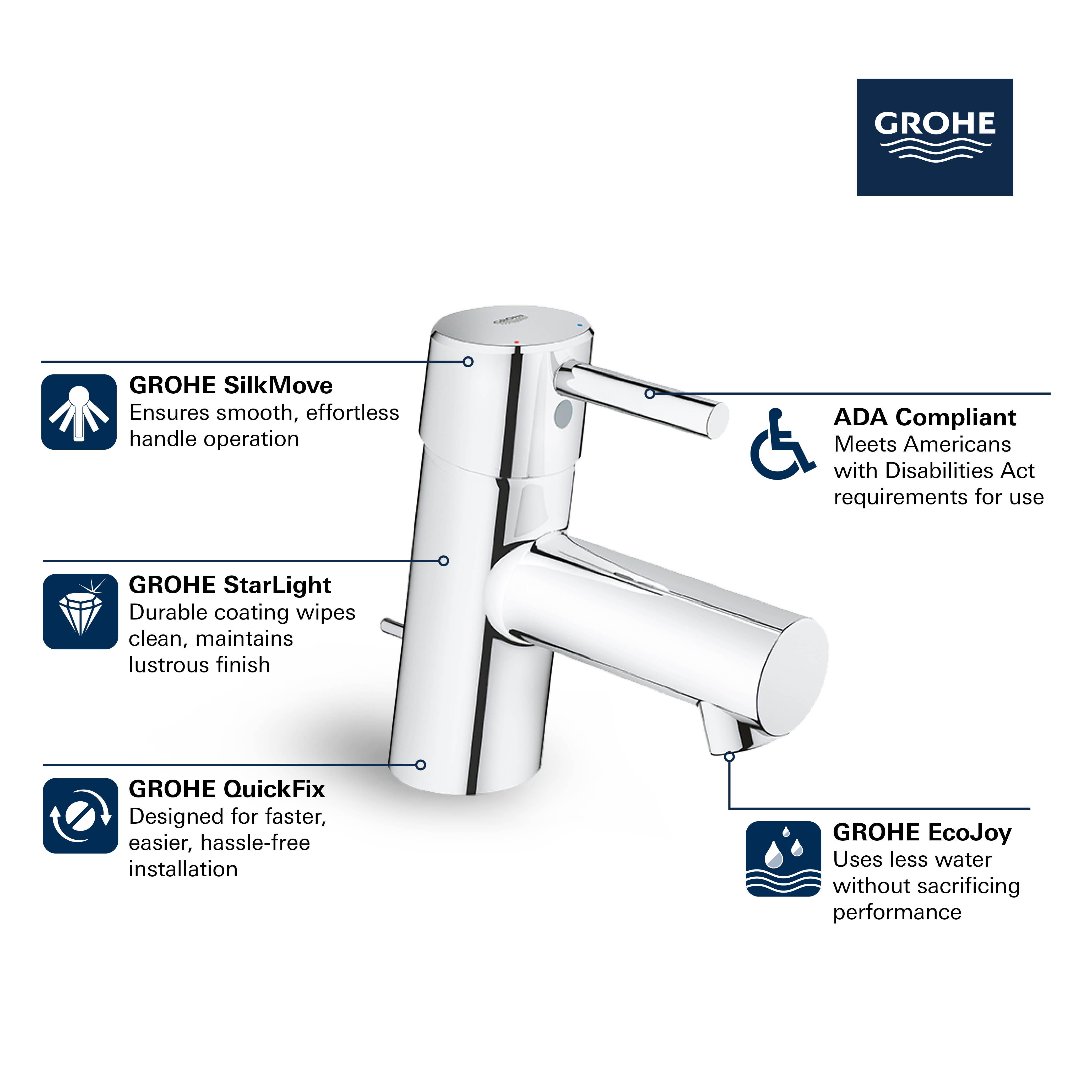 Single Hole Single-Handle XS-Size Bathroom Faucet, 1.2 GPM (4.5 L/min)