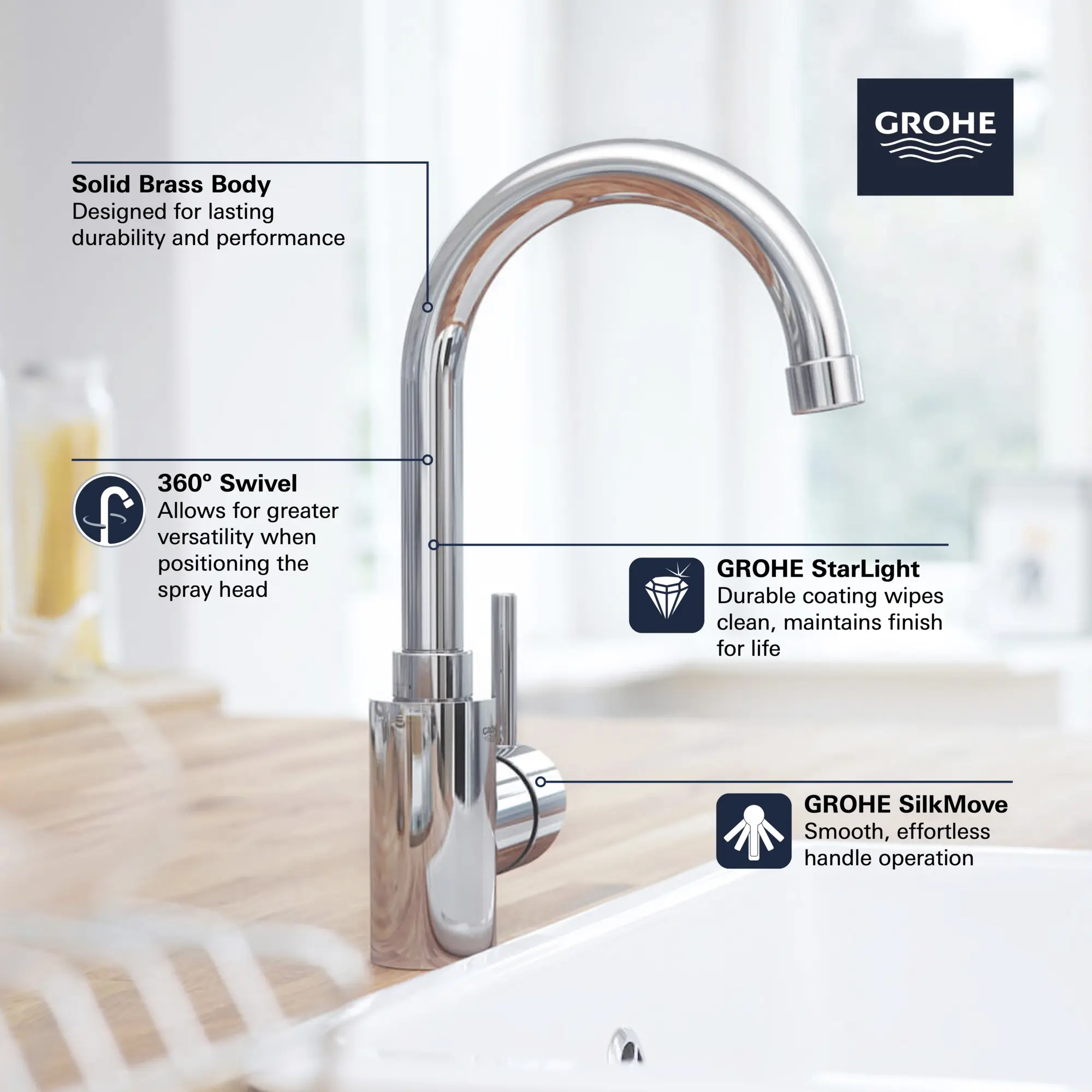 Single-Handle Pull Down Dual Spray Bar Faucet 6.6 L/min (1.75 gpm)