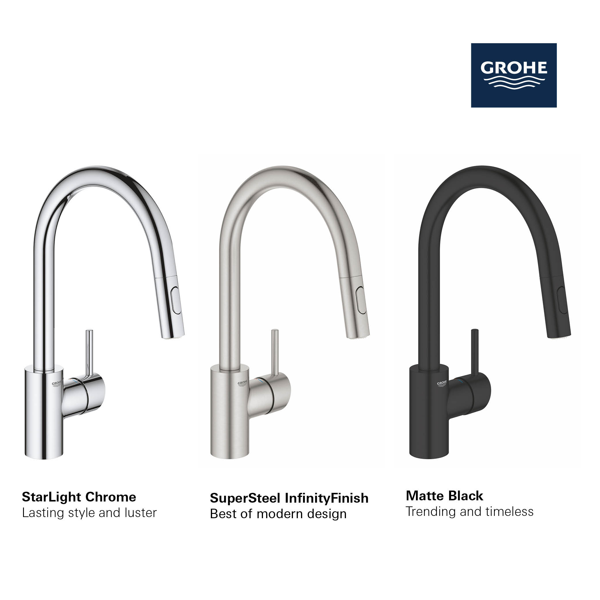  GROHE monomando lavabo-monomando Grandera 23303 1 orificio  cromado 23303000 : Herramientas y Mejoras del Hogar