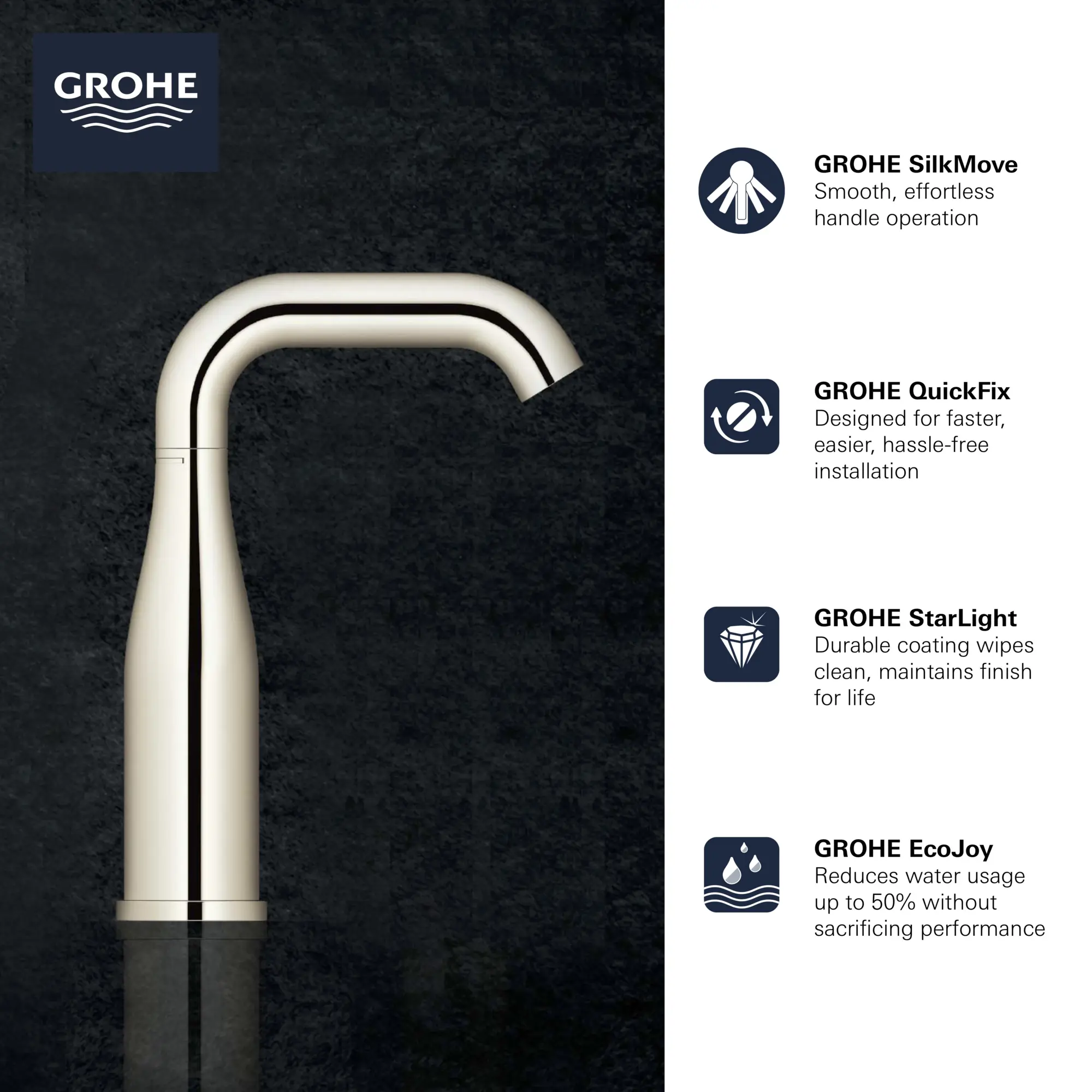 Single Hole Single-Handle M-Size Bathroom Faucet 4.5 L/min (1.2 gpm)