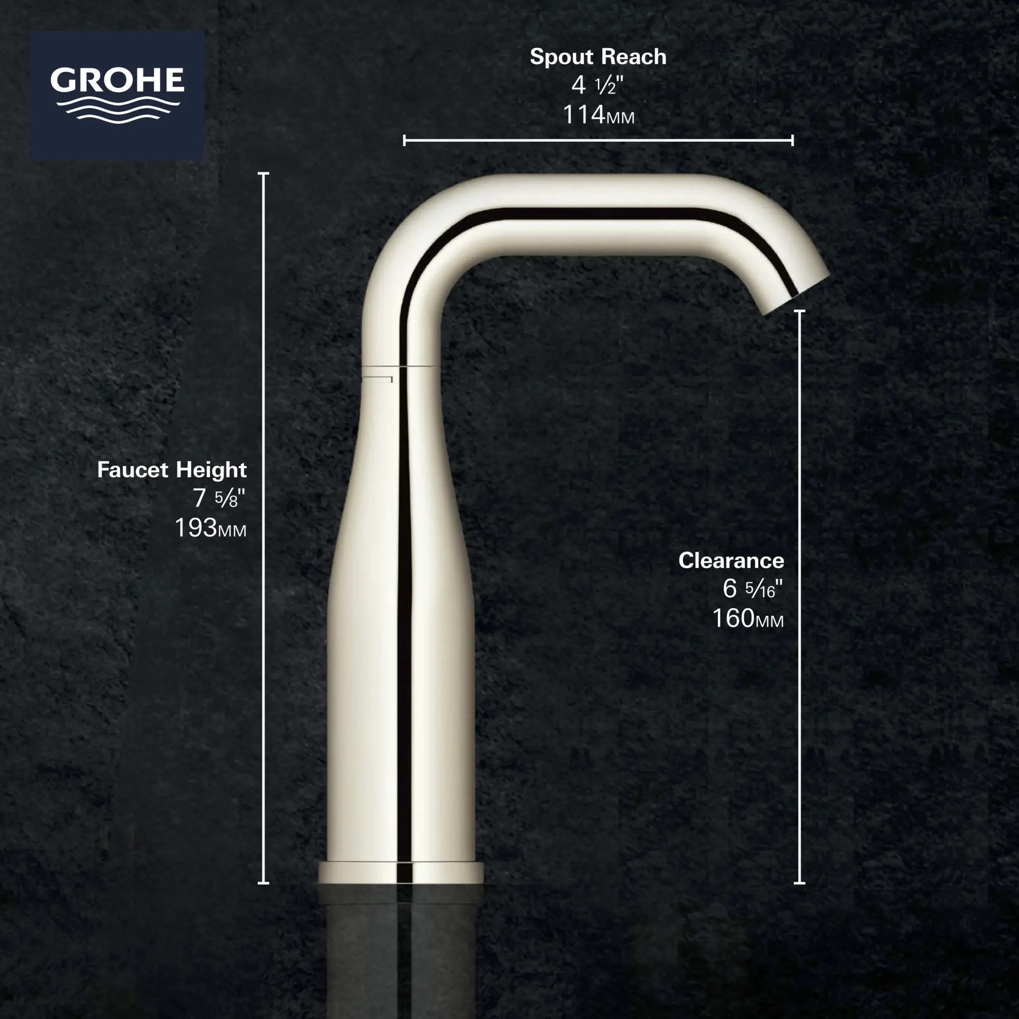 Single Hole Single-Handle M-Size Bathroom Faucet 4.5 L/min (1.2 gpm)