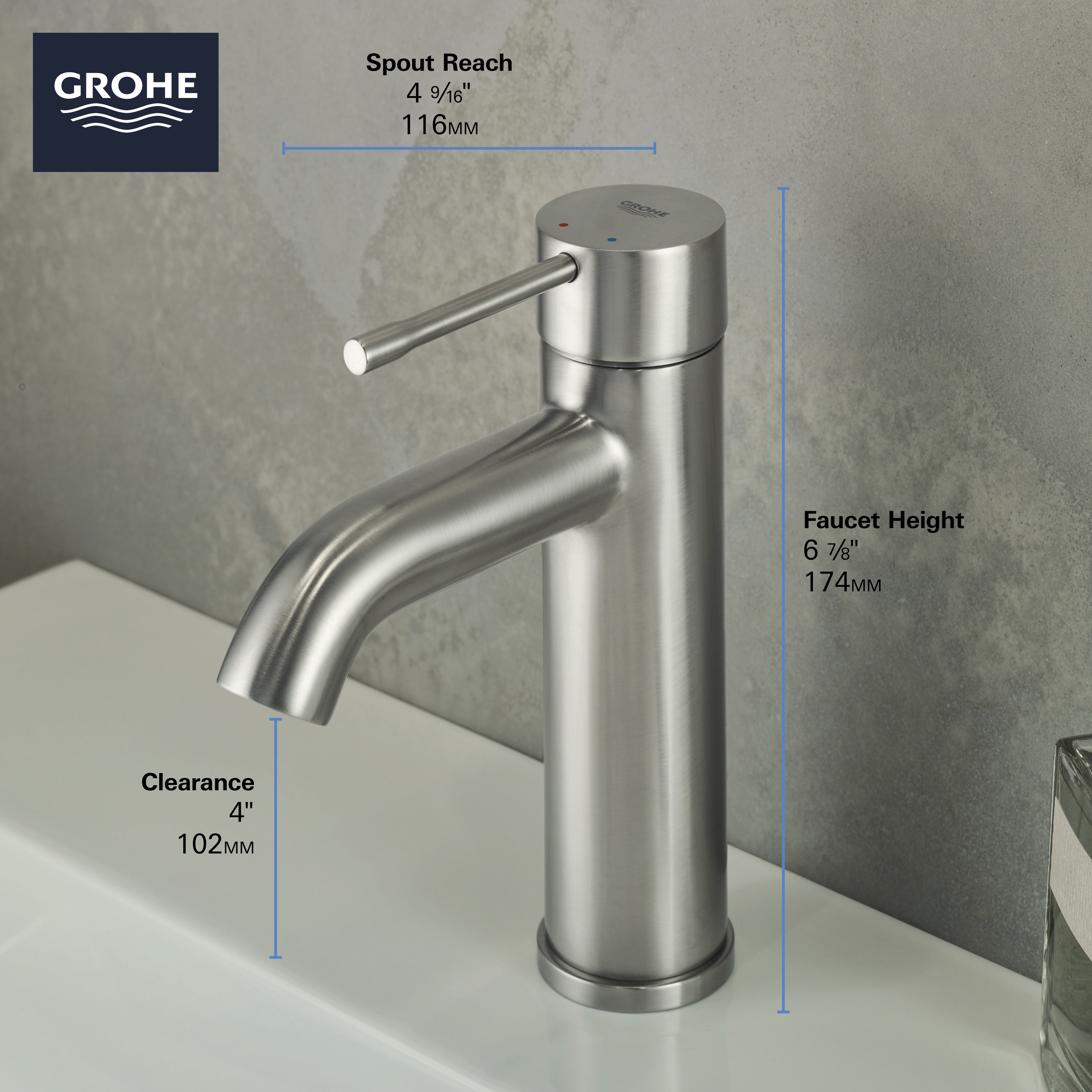 GROHE GRIFERÍA MONOCOMANDO DE DUCHA CON DESVIADOR 2 VÍAS ESSENCE CROMO, BAN GRIFERÍA MONOCOMANDO DE DUCHA, BAN GRIFERIAS, BAN BAÑOS IMPORTADO, BAÑO, Ambientes