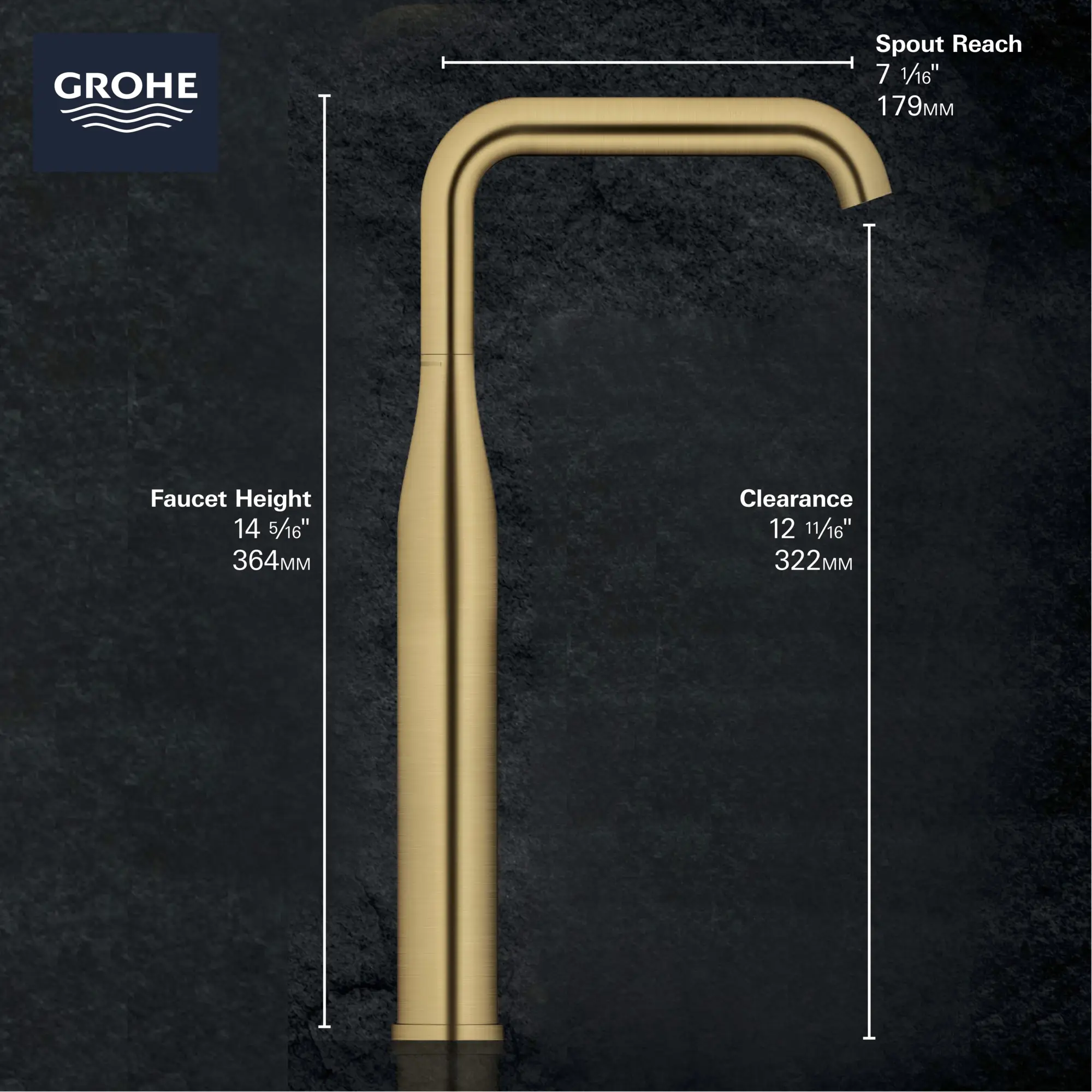 Single Hole Single-Handle Deck Mount Vessel Sink Faucet 4.5 L/min (1.2 gpm)