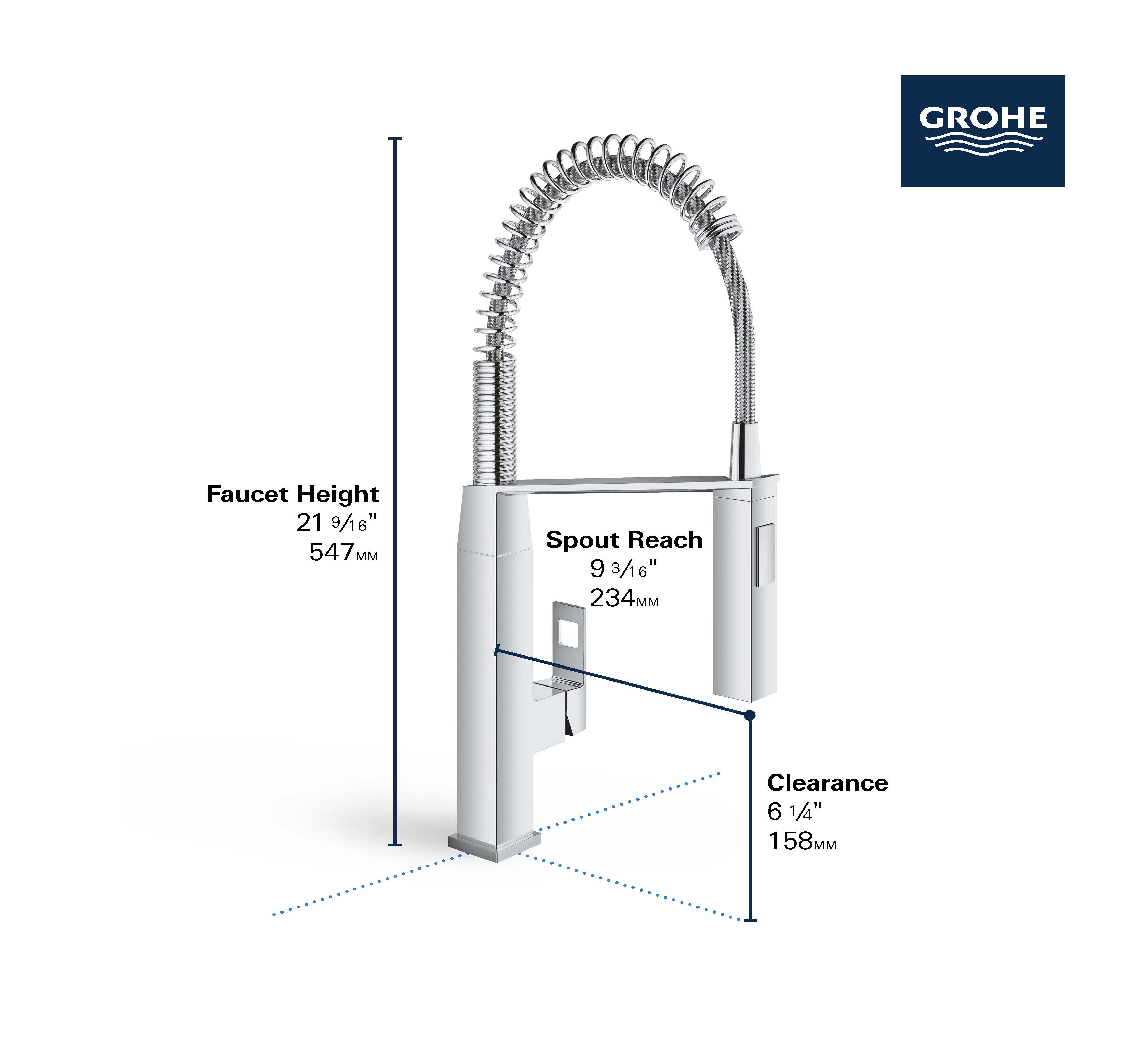 Single-Handle Semi-Pro Dual Spray Kitchen Faucet 1.75 GPM (6.6 L/min)