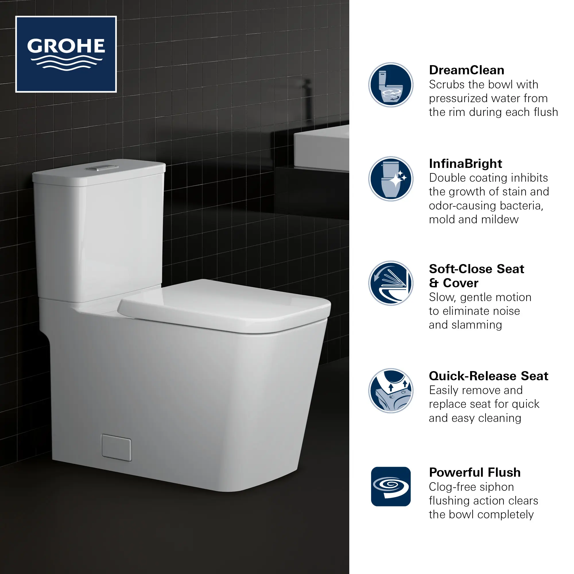 Eurocube Two-Piece Elongated Dual Flush Toilet