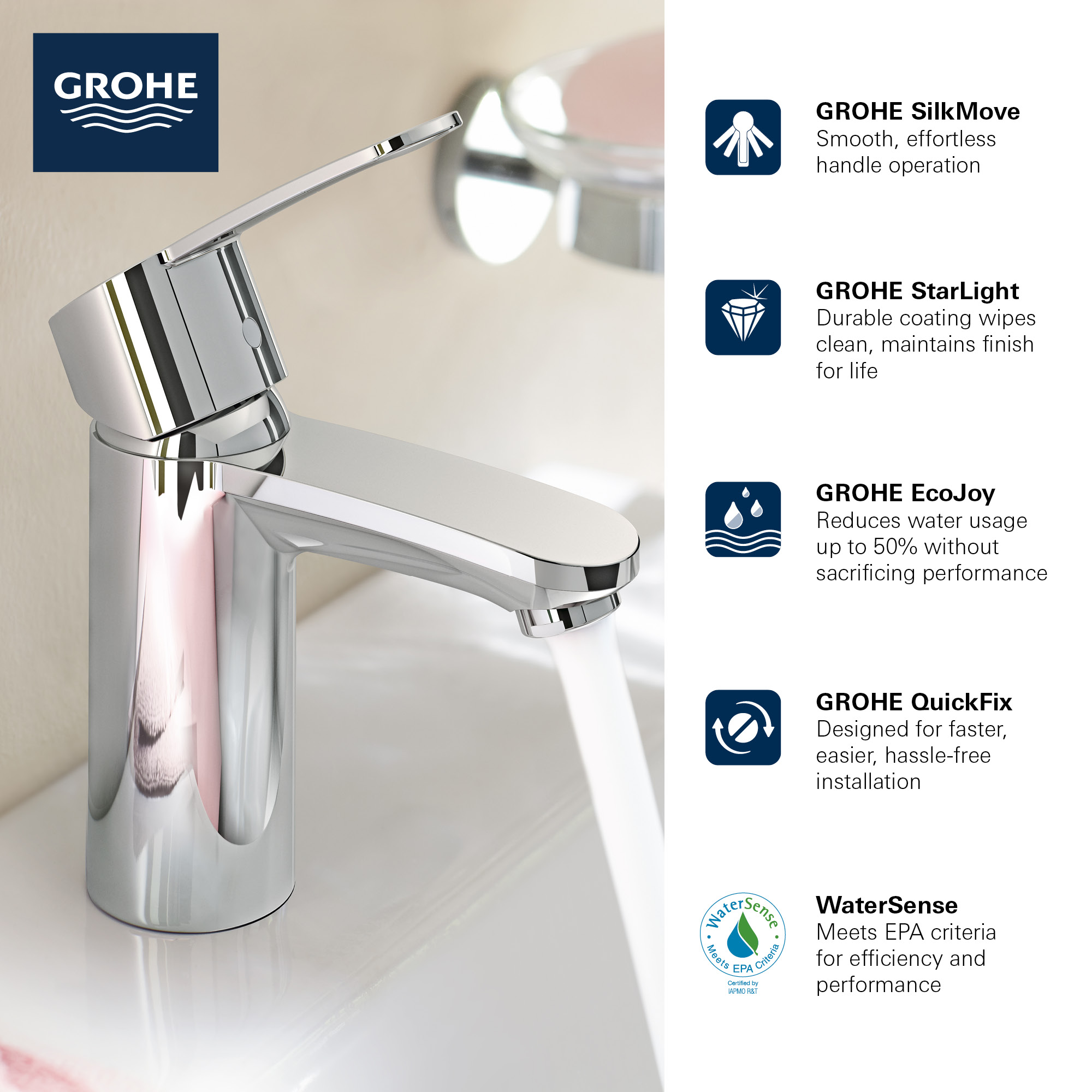 Single Hole Single-Handle S-Size Bathroom Faucet 1.2 GPM Less Drain