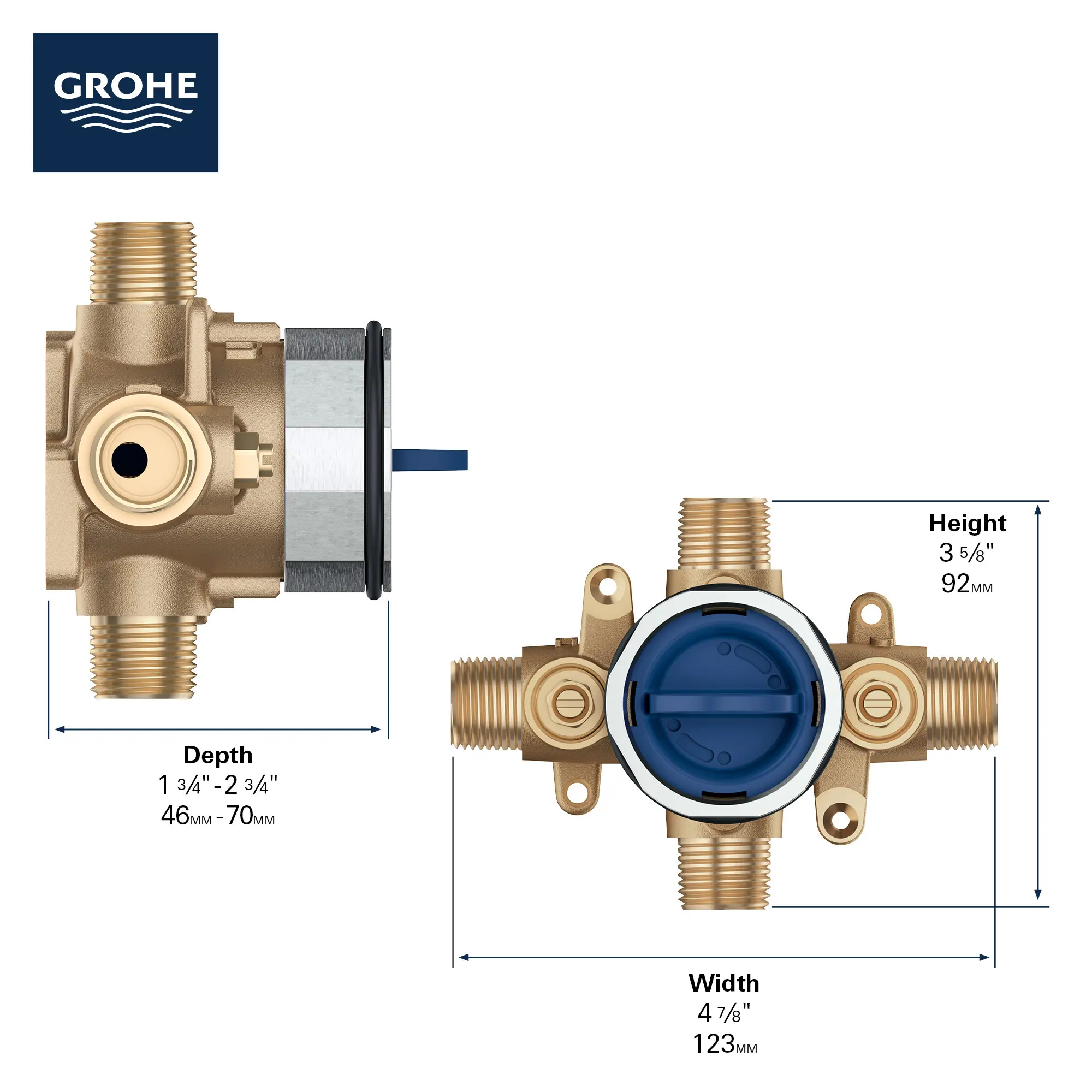 Pressure Balance Rough-In Valve 1/2" Universal