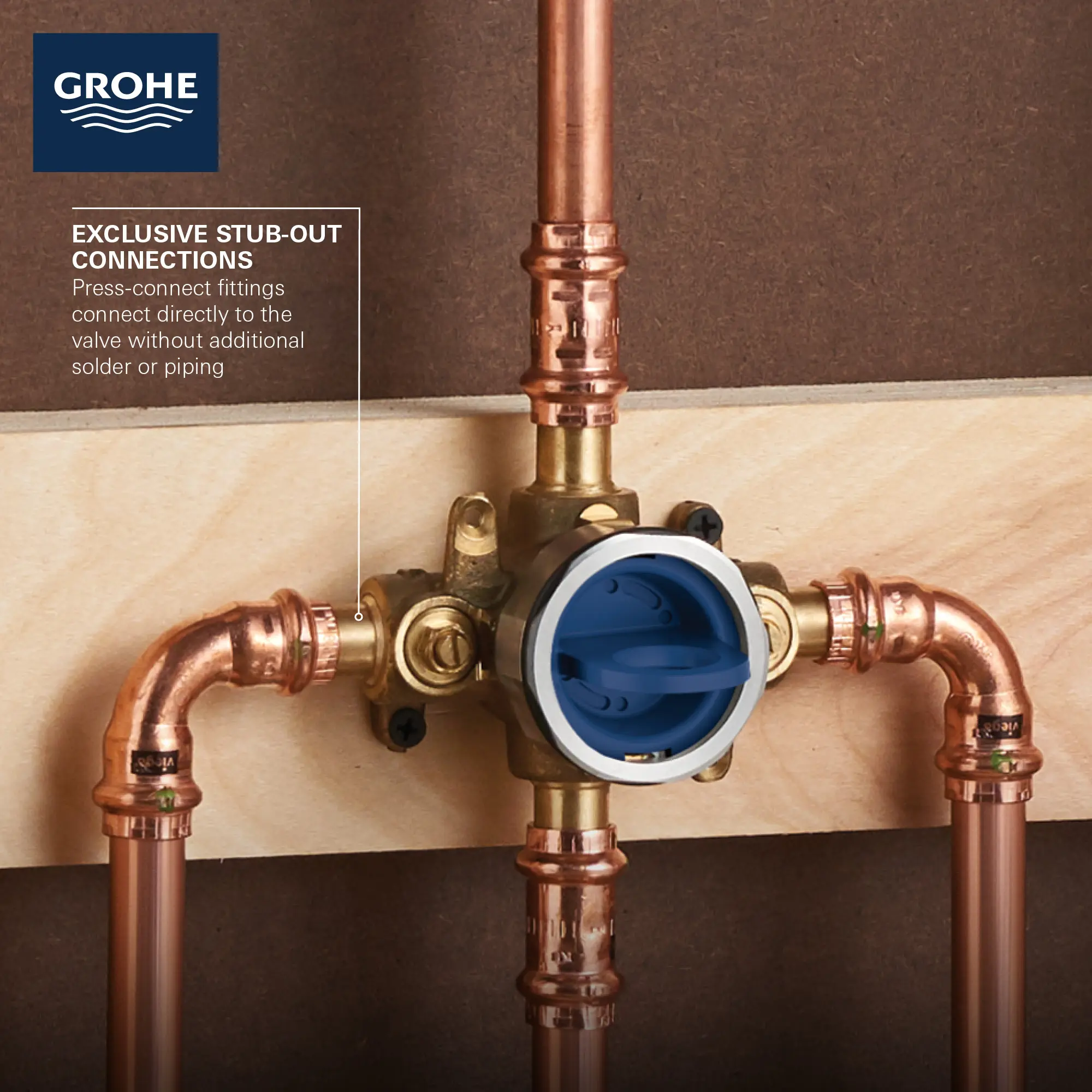 Pressure Balance Rough-In Valve 1/2" Stub-out Inlets/Outlets